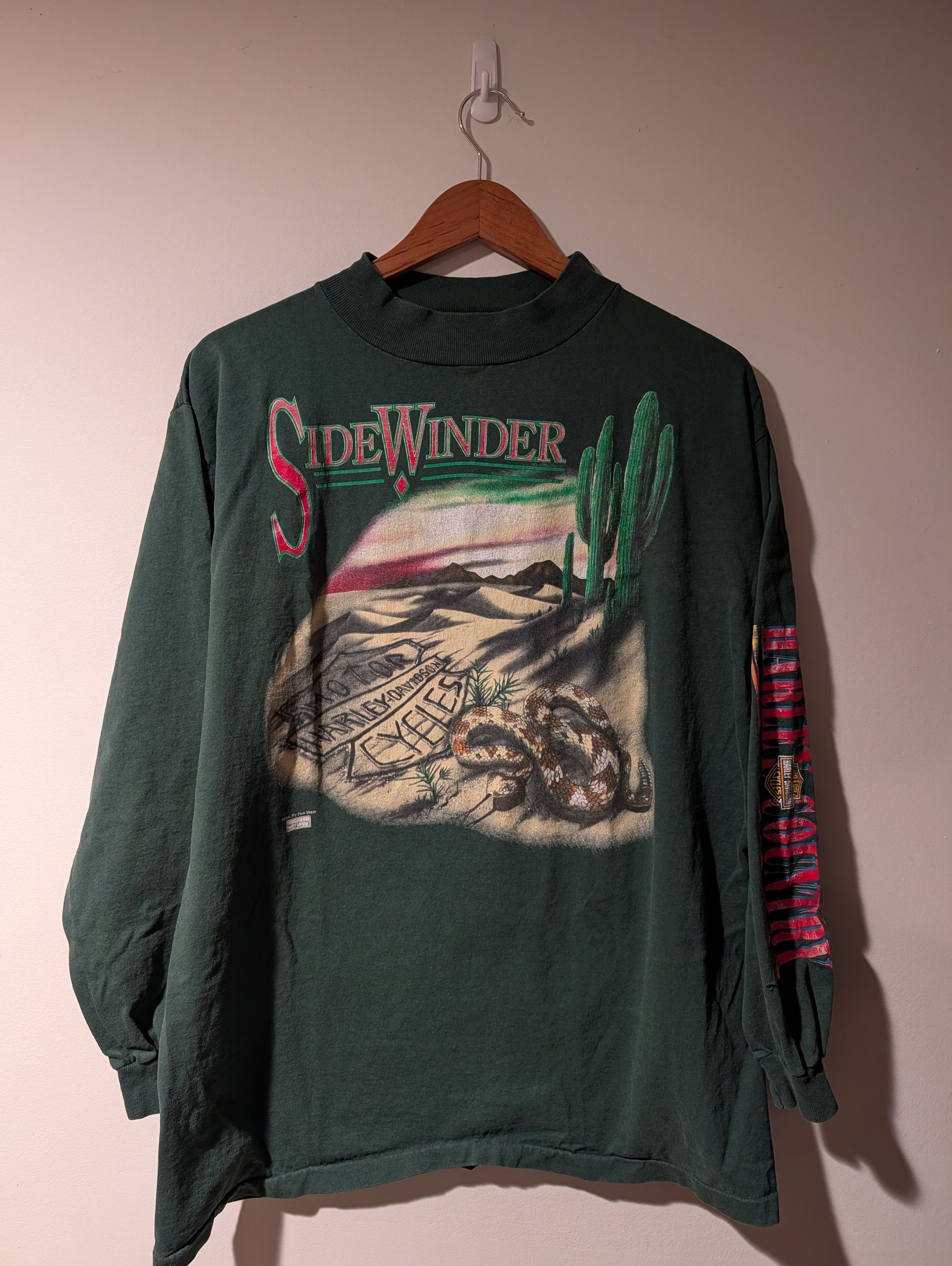Harley Davidson Vintage Harley Davidson Long Sleeve Shirt Sidewinder Mens L Size US L / EU 52-54 / 3 - 1 Thumbnail