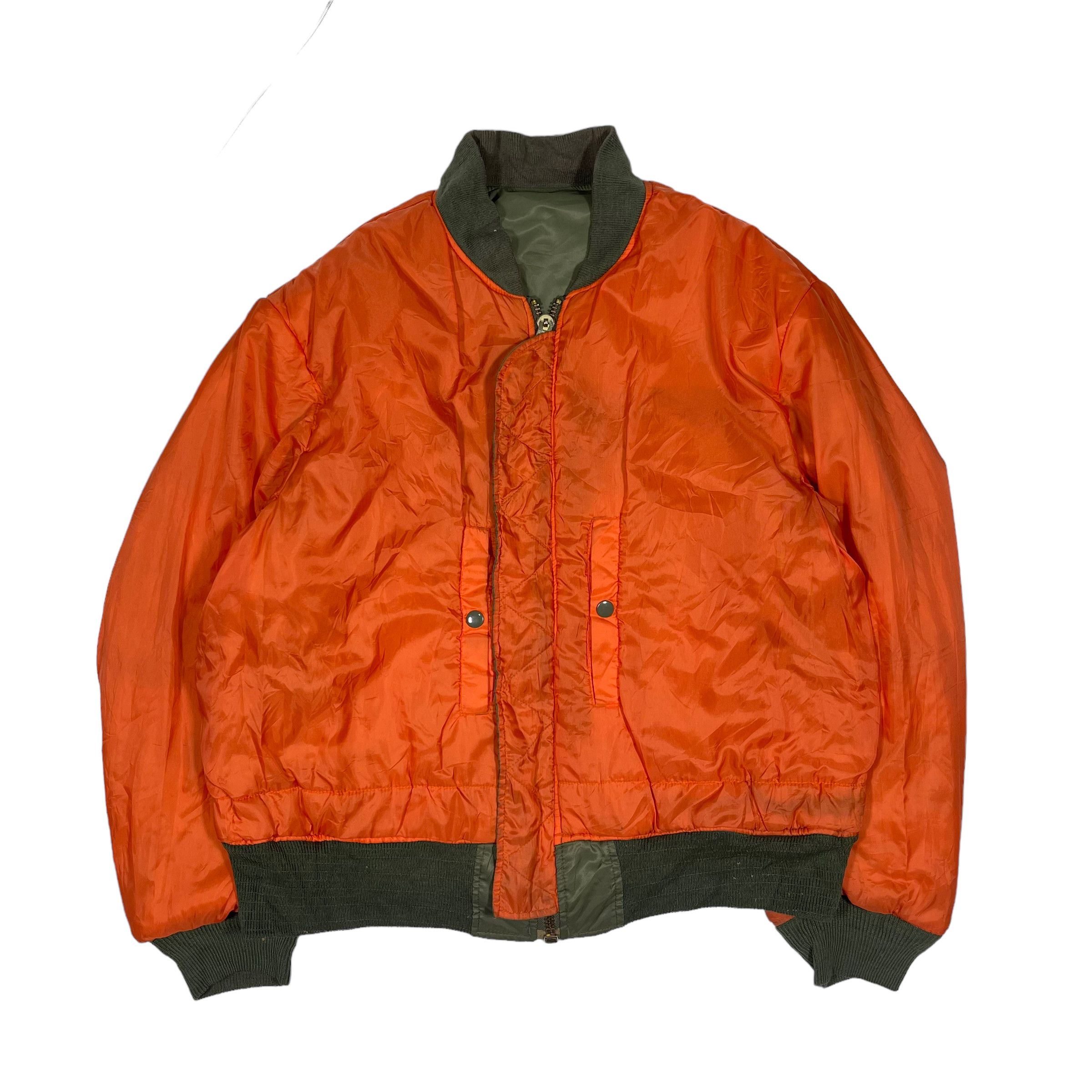 Vintage Vintage 1990s MA-1 Bomber Air Force Nylon Reversible Jacket Size US XL / EU 56 / 4 - 4 Thumbnail