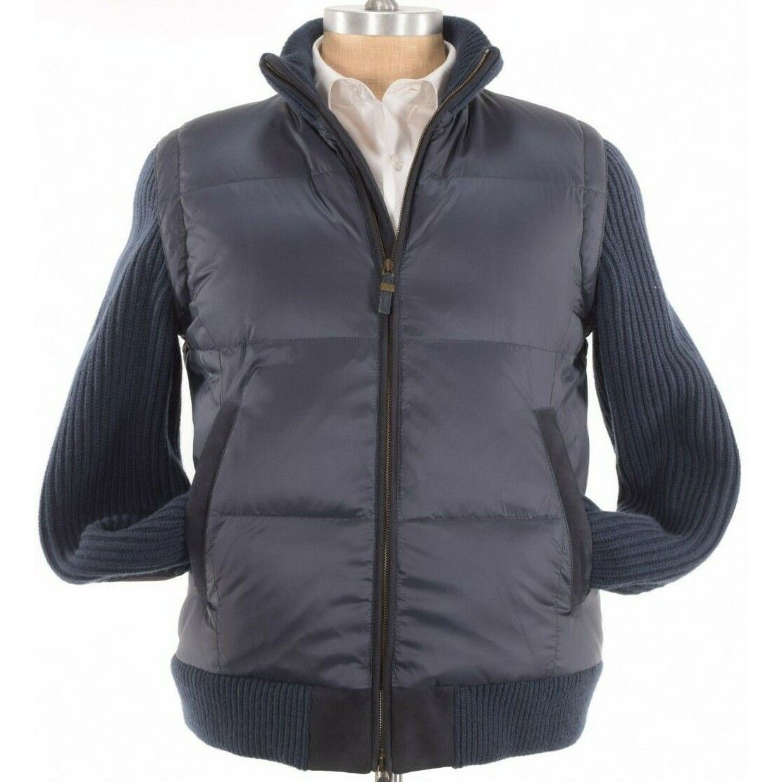 Luciano Barbera Luciano Barbera Jacket Size M US In Blue Polyester Size US M / EU 48-50 / 2 - 1 Thumbnail