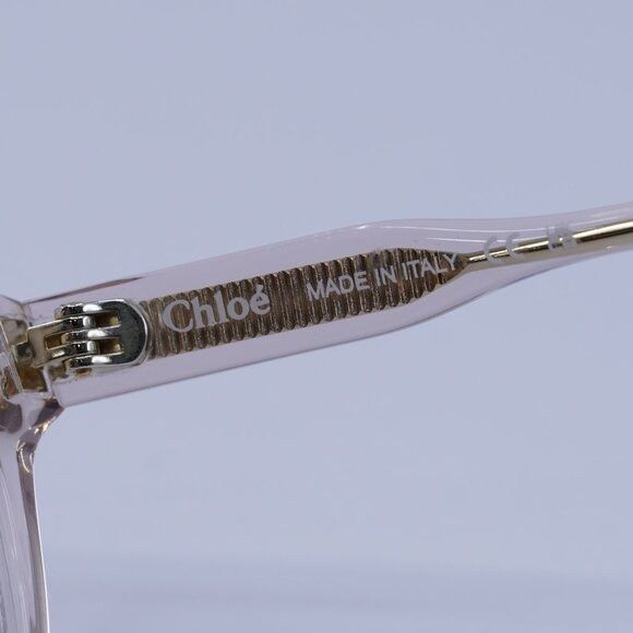 Chloe Chloe CH0085O 003 Eyeglasses Transparent Pink 49mm Square Size ONE SIZE - 8 Thumbnail
