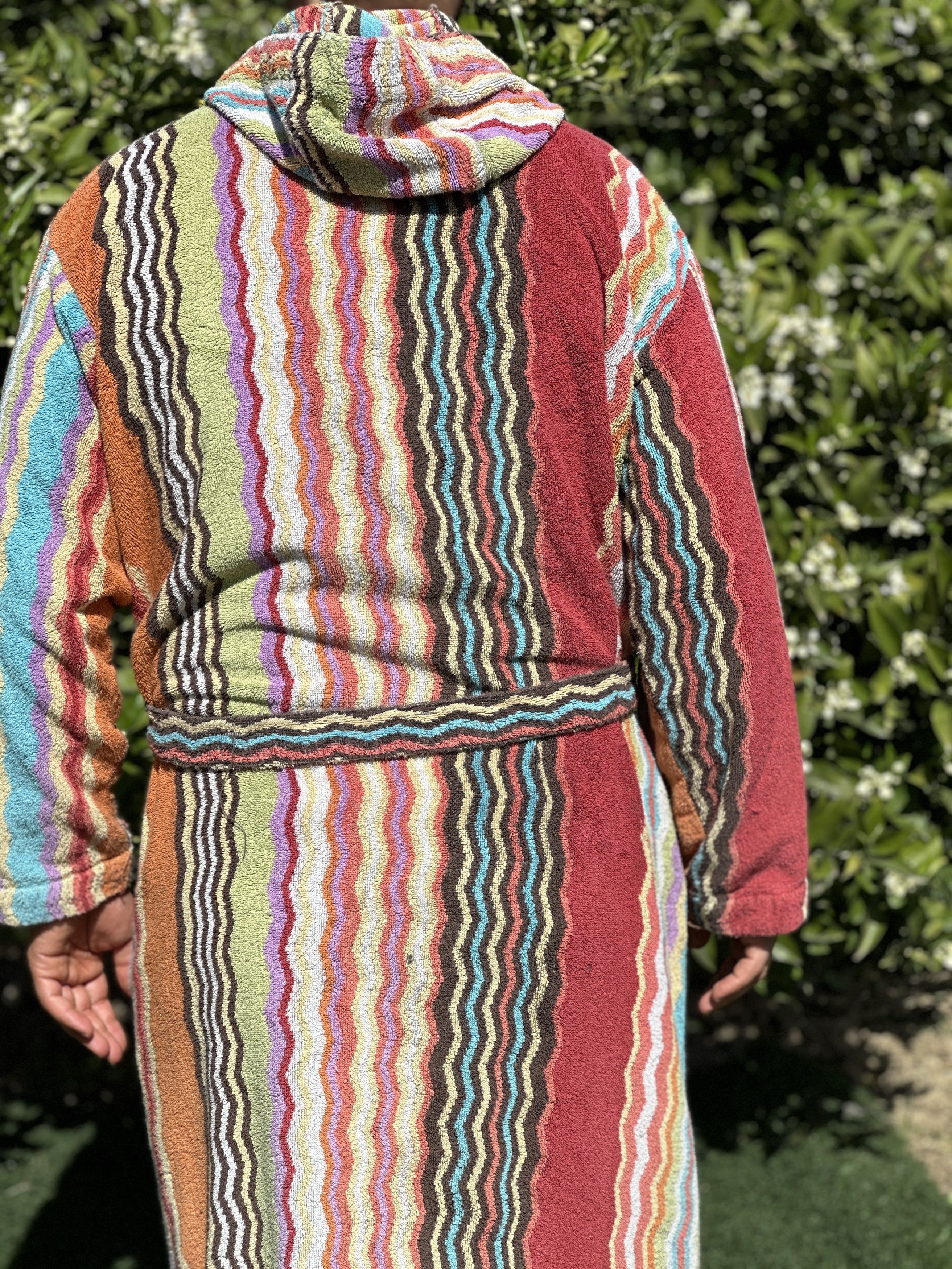 Missoni Rainbow Bathrobe Missoni 3D Knit Stripe Retro Size XL Size US XL / EU 56 / 4 - 10 Thumbnail