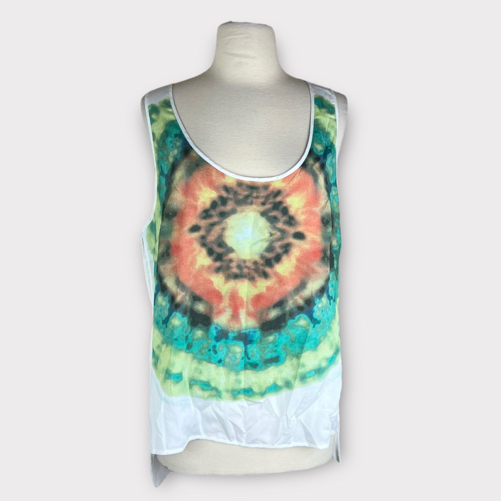 Vince Camuto Vince Camuto | Sleeveless Hi-Low Blouse Tank Top Tie-dye Size L / US 10 / IT 46 - 4 Thumbnail