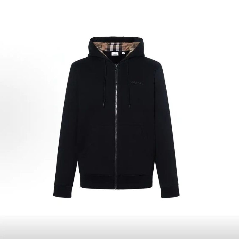 Burberry Burberry Black Cotton Logo Hoodie for Men Size US XL / EU 56 / 4 - 1 Thumbnail