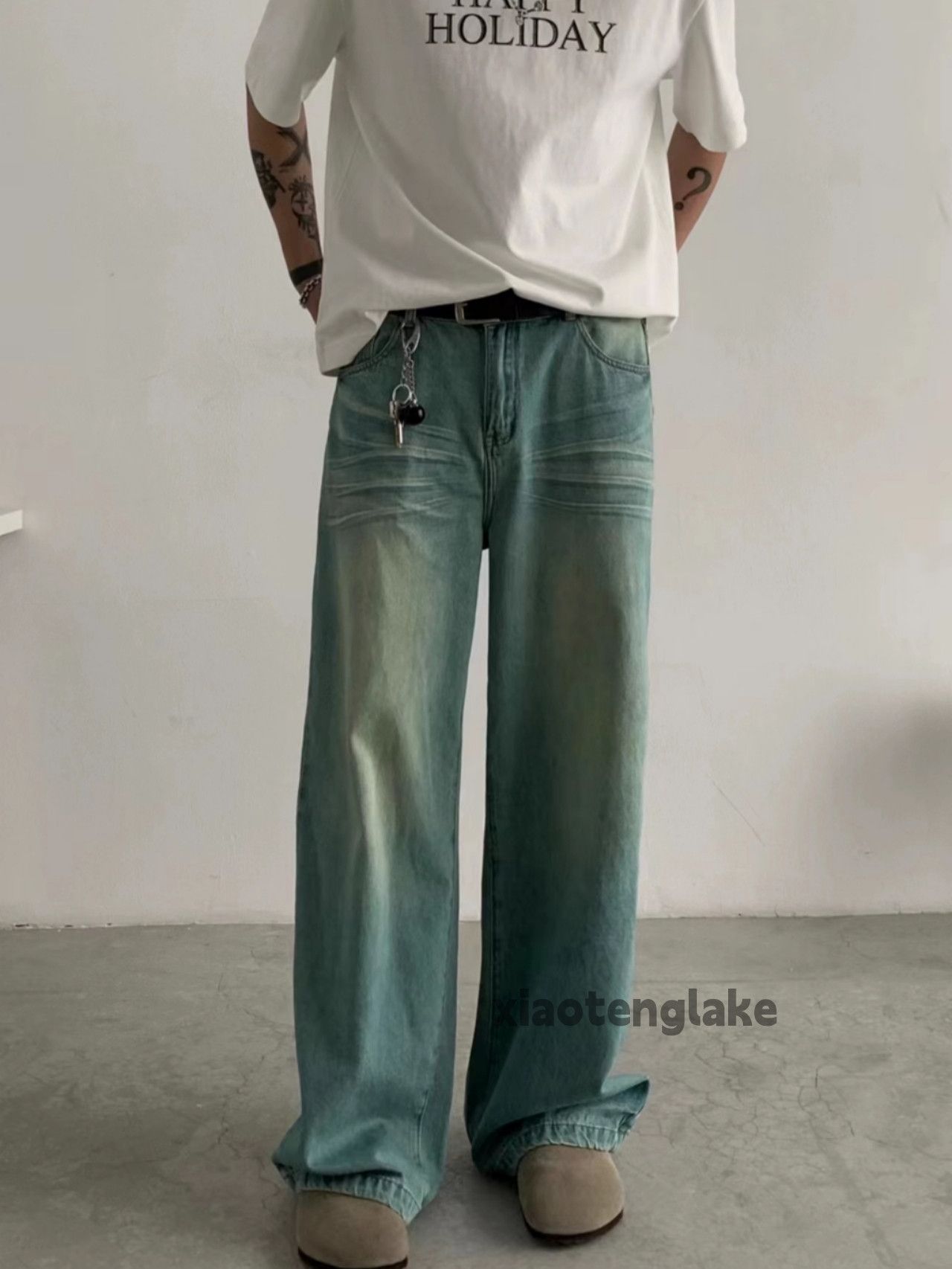 Jean × Vintage washed faded cleanfit yuppie loose baggy jeans Size US 32 / EU 48 - 6 Thumbnail
