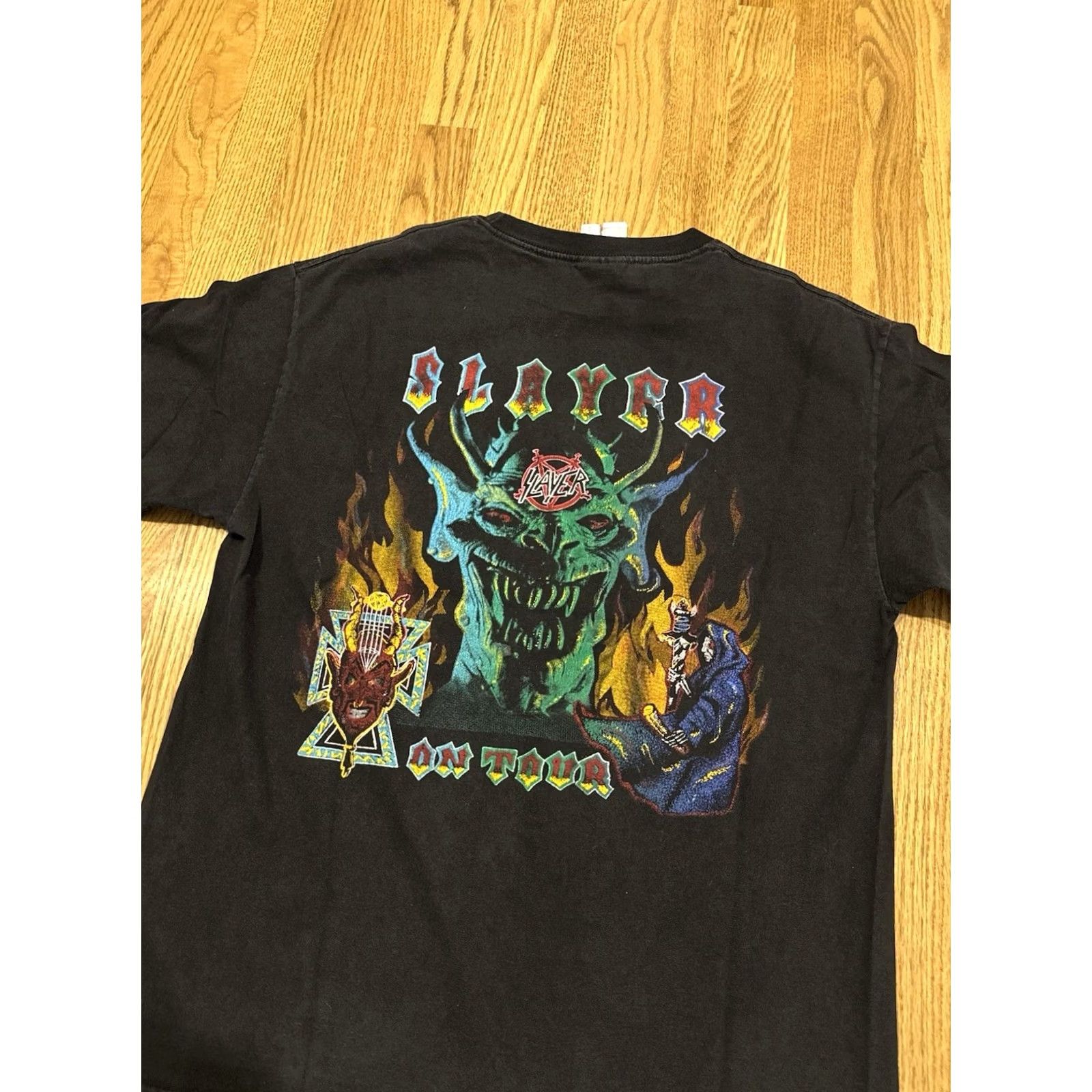 Doublet VINTAGE Slayer Parking Lot Shirt Men's L Black Double Sided Concert Band Vtg Size US L / EU 52-54 / 3 - 4 Thumbnail