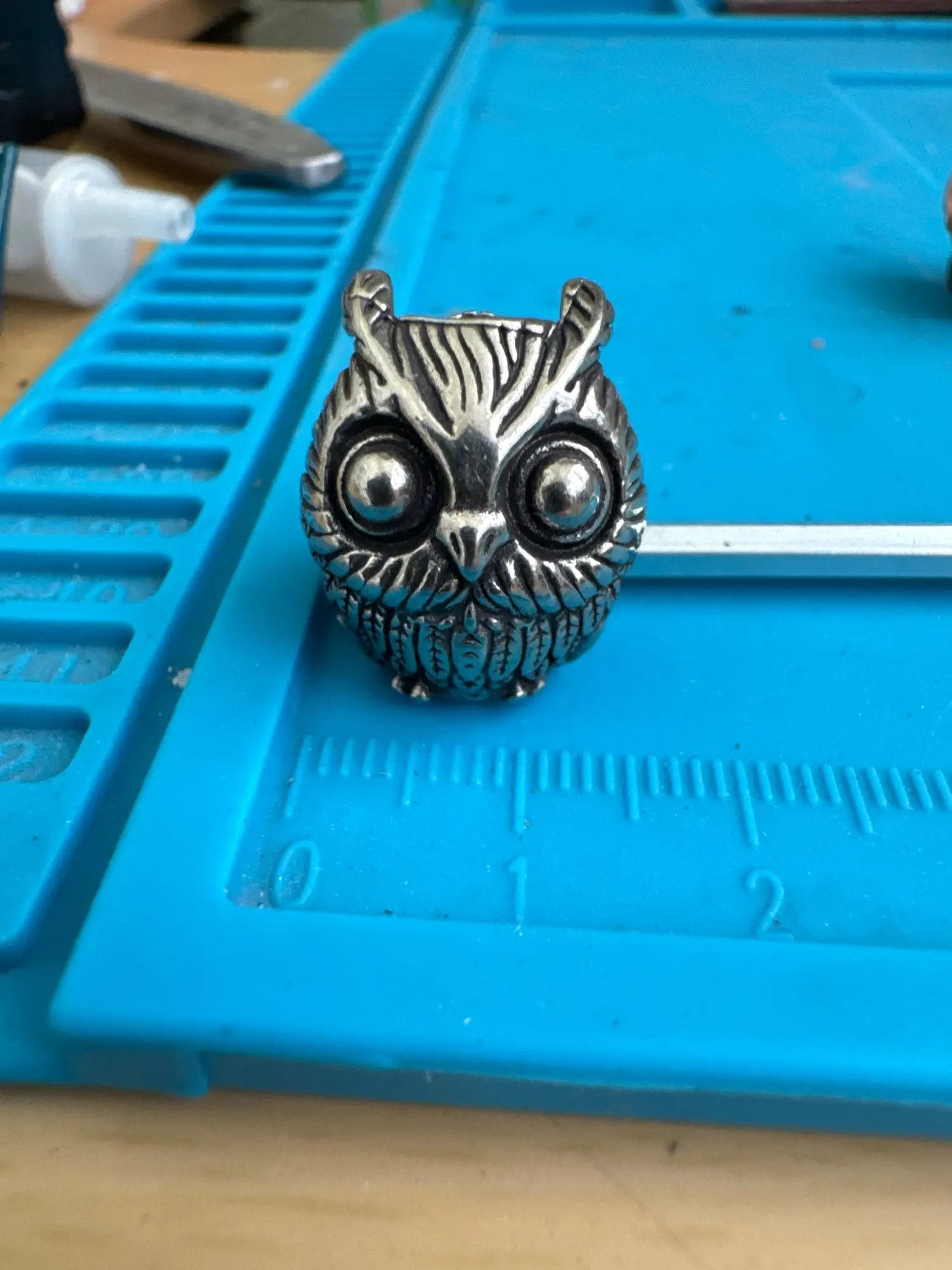 Handmade 3Pcs Cute Owl Beads Paracord Bead Zipper Umbrella Rope Size ONE SIZE - 1 Thumbnail