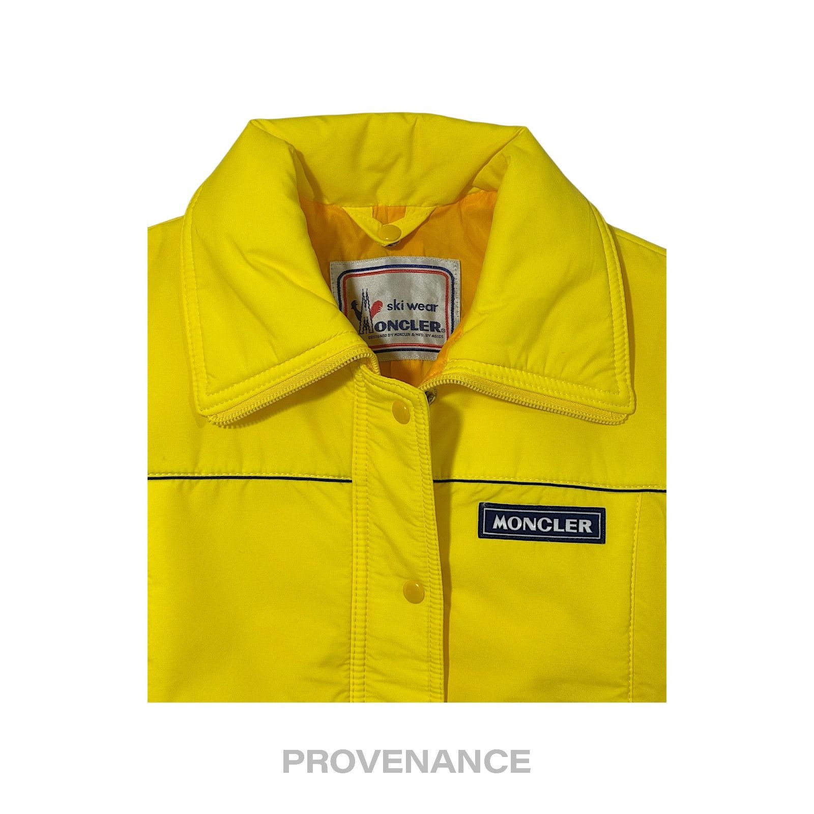 Moncler 🔴 Moncler Logo Light Ski Jacket Coat - Yellow L Hood Size US L / EU 52-54 / 3 - 6 Thumbnail