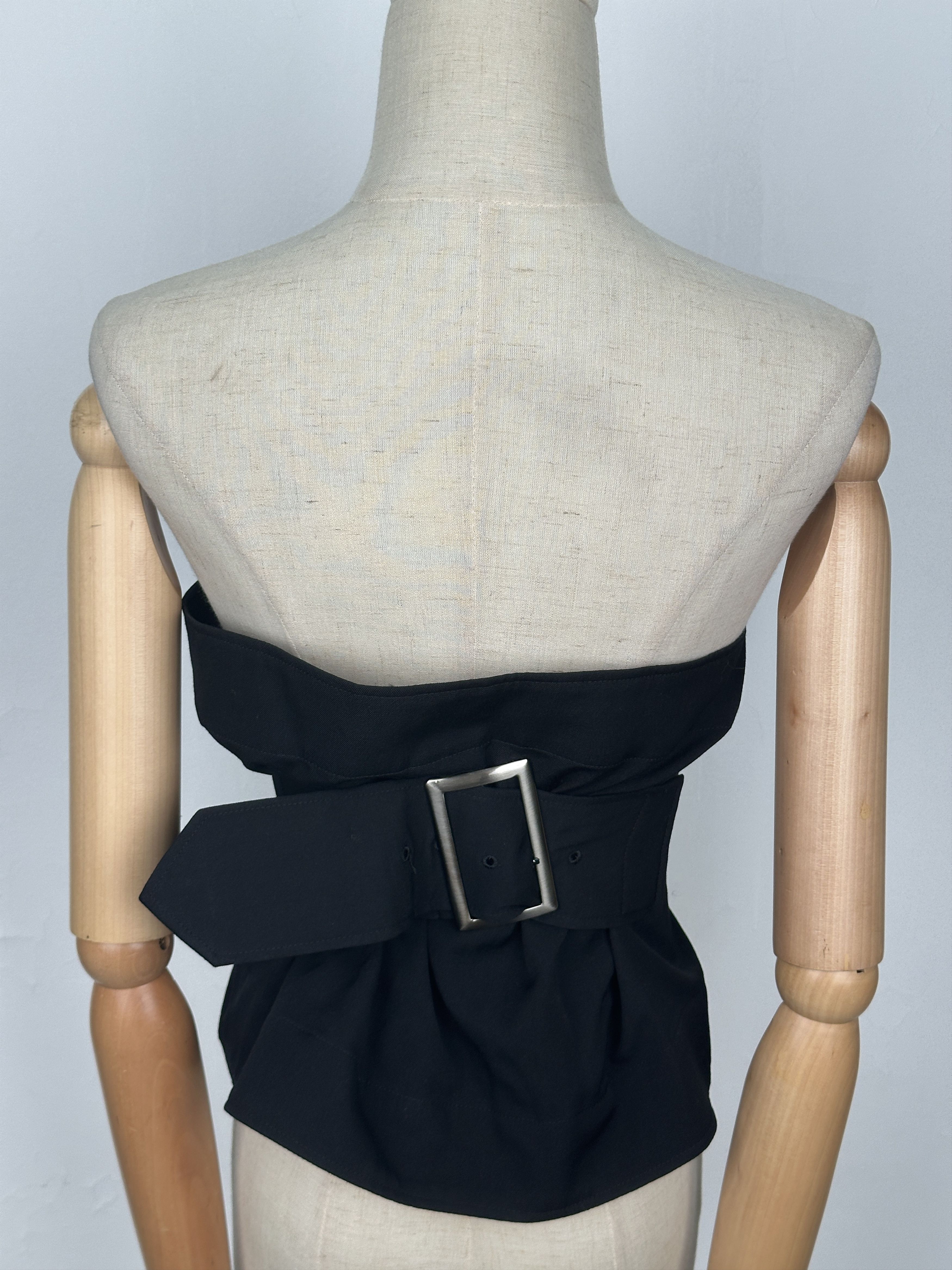 Y's Y'S Black Zip Up Tube Top Size M / US 6-8 / IT 42-44 - 2 Thumbnail