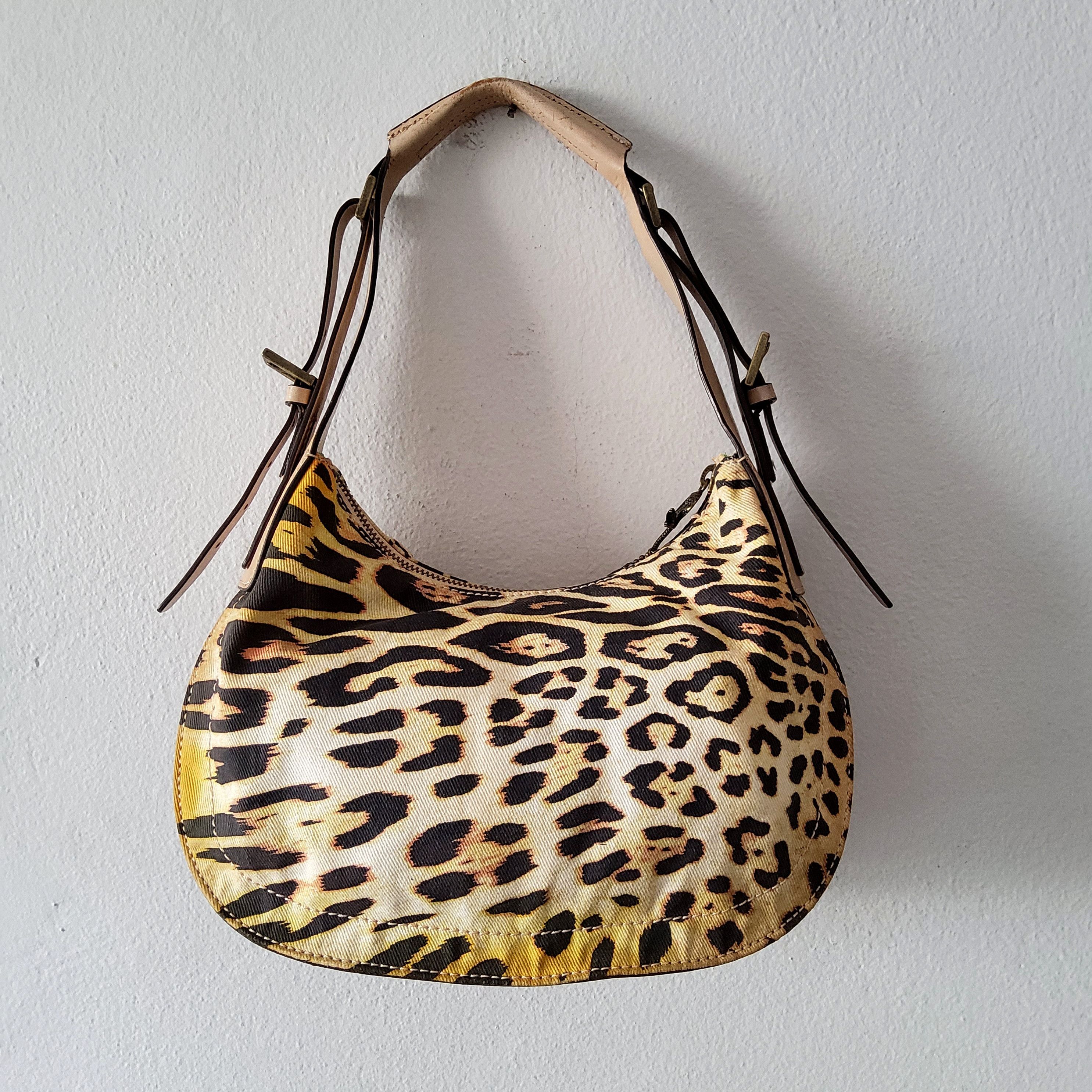 Roberto Cavalli Roberto Cavalli vintage y2k studded leopard shoulder handbag Size ONE SIZE - 3 Thumbnail