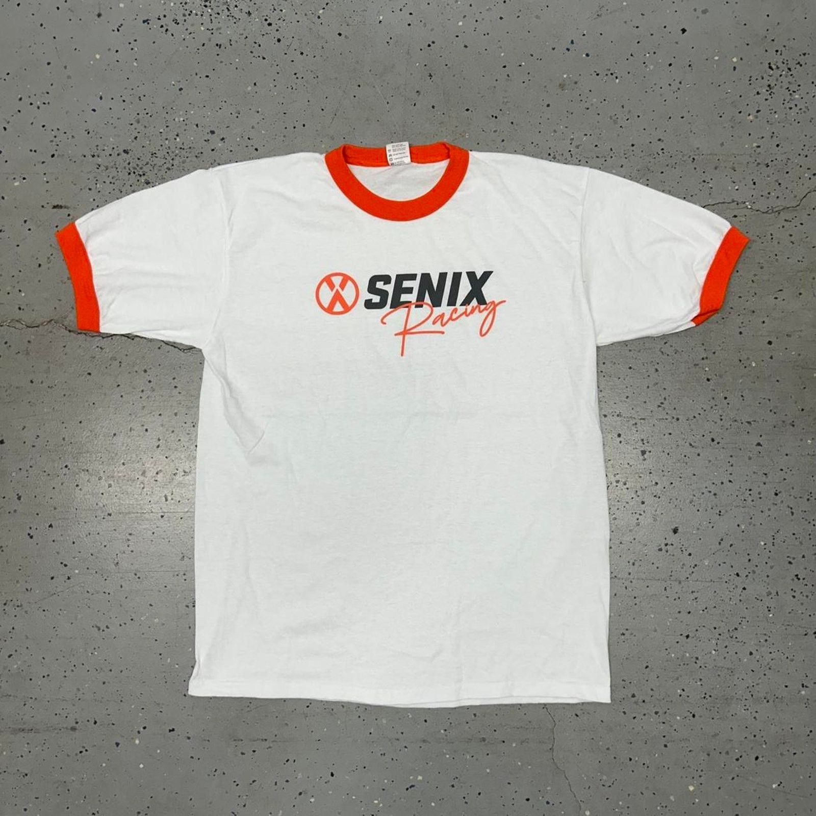 Other VTG/Y2K Senix Racing white and orange ringer t-shirt Size US L / EU 52-54 / 3 - 1 Thumbnail