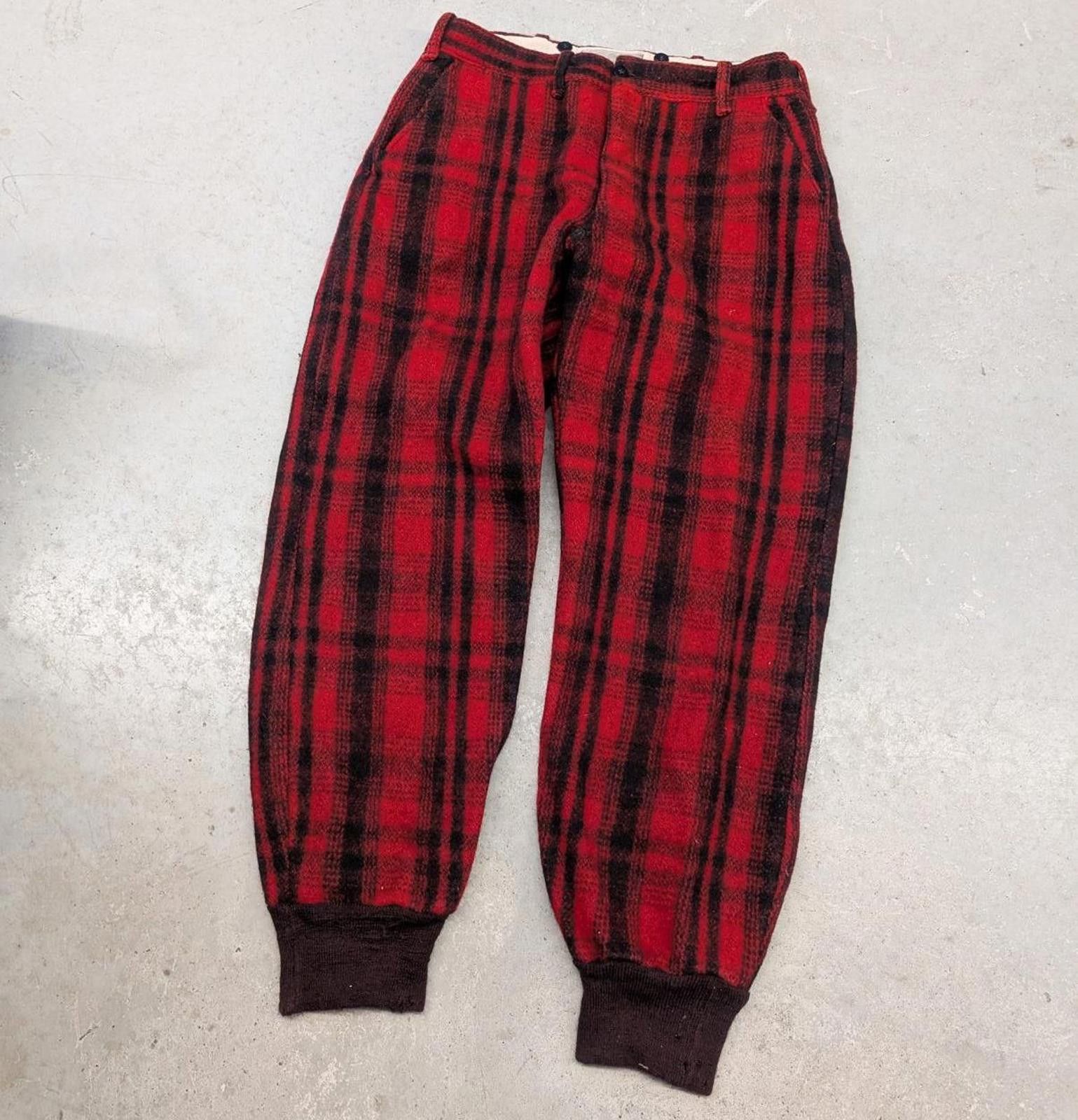 Vintage Vintage 70s Buffalo Plaid Made in Canada Wool Clix Pants Size 38R - 1 Thumbnail