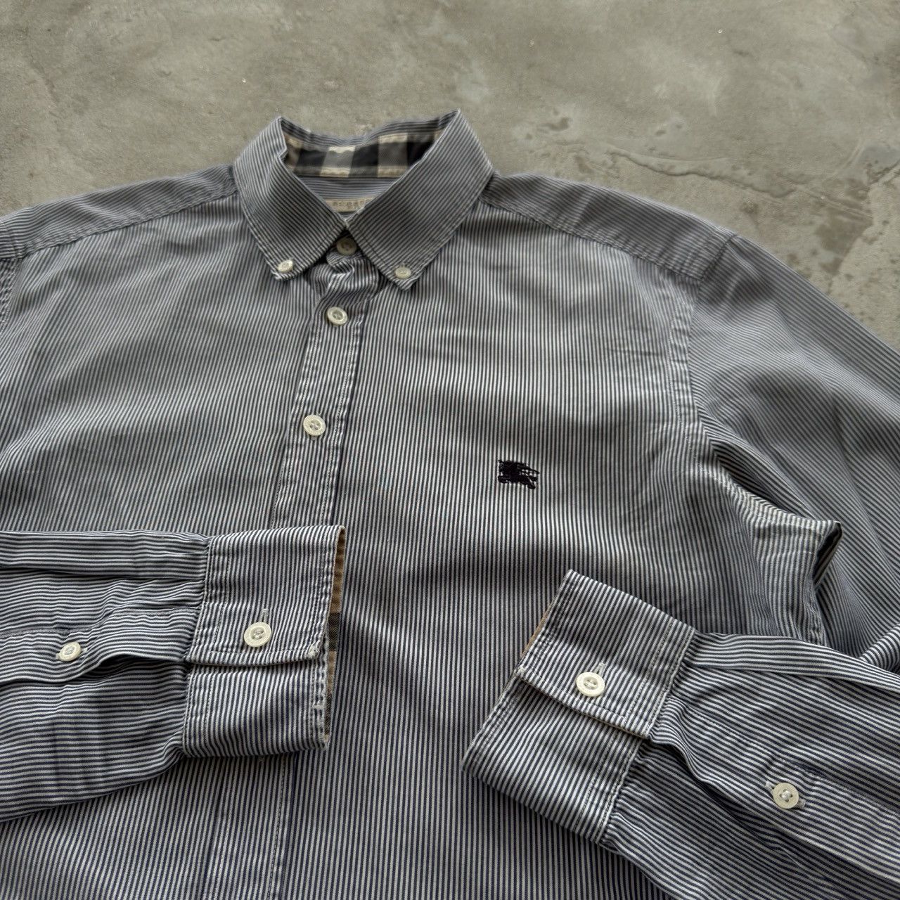 Burberry Vintage 90s Burberry Striped Button Ups Shirt Size US M / EU 48-50 / 2 - 4 Thumbnail