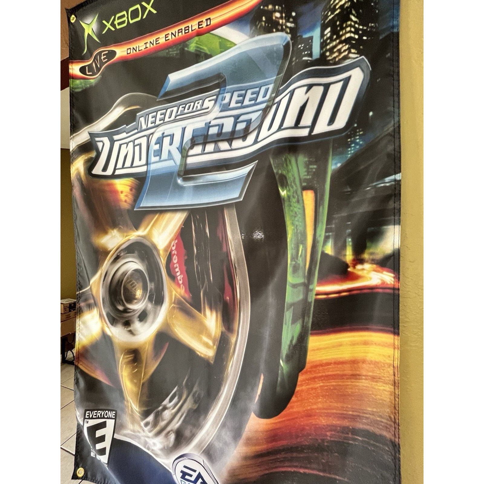 Other Need for Speed: Underground 2 5ft Flag Microsoft XBOX NFS Size ONE SIZE - 2 Thumbnail