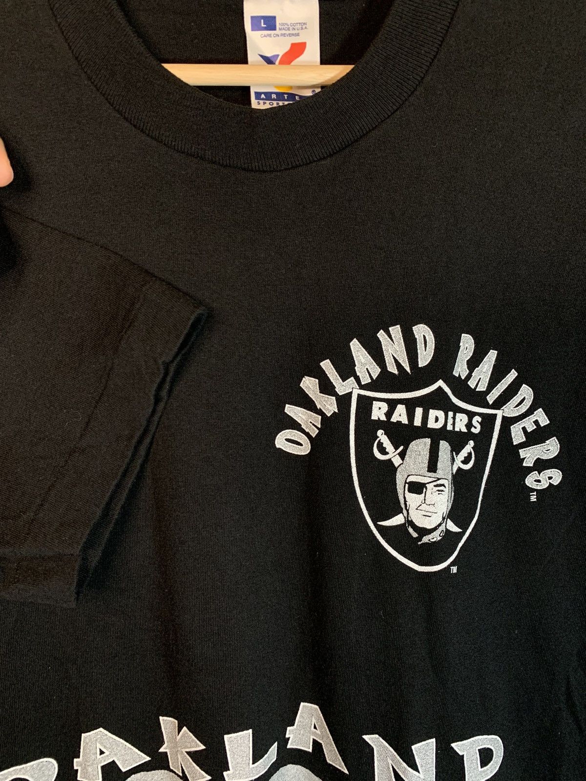 NFL × Vintage *RARE* Vintage 1996 Oakland Raiders NFL Single Stitch Shirt Size US L / EU 52-54 / 3 - 9 Thumbnail
