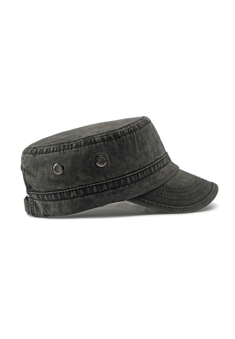Other Black Japanese Flat Top Military Hat Size ONE SIZE - 4 Thumbnail