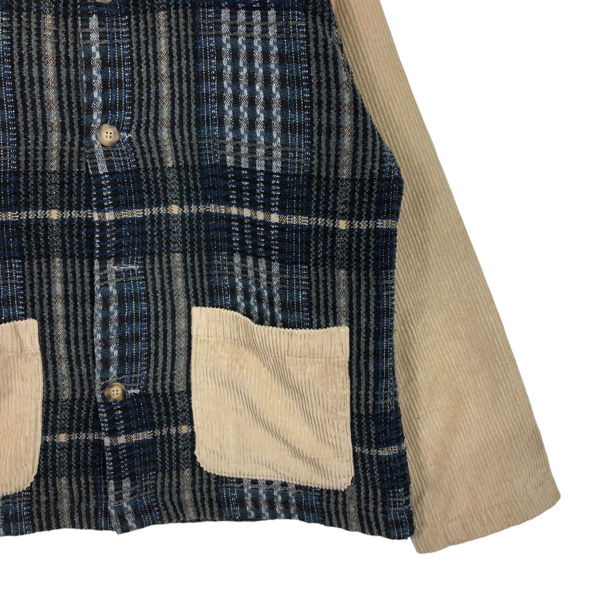 Japanese Brand 🔥PATCH WORK TARTAN DESIGN CHORE JACKET DENIM CHIC Size US L / EU 52-54 / 3 - 7 Thumbnail