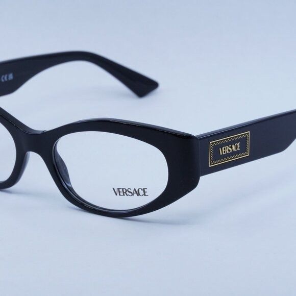 Versace 🕶️ New Versace VE3369 GB1 53mm Eyeglasses - Black Frame Size ONE SIZE - 4 Thumbnail
