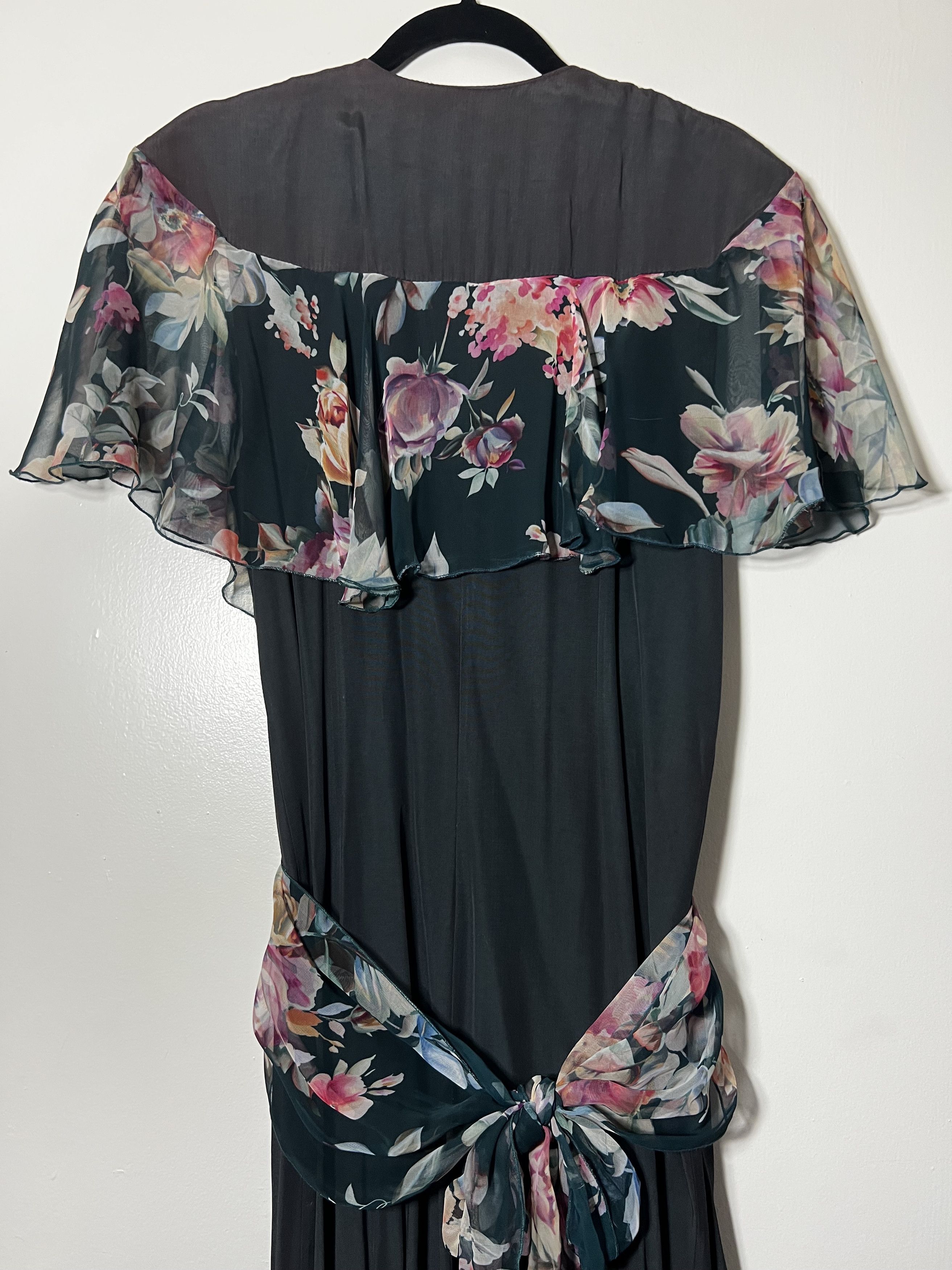 Vintage Vintage 80's-90's Floral Paris Sport Club Long Maxi Dress Size M / US 6-8 / IT 42-44 - 6 Thumbnail