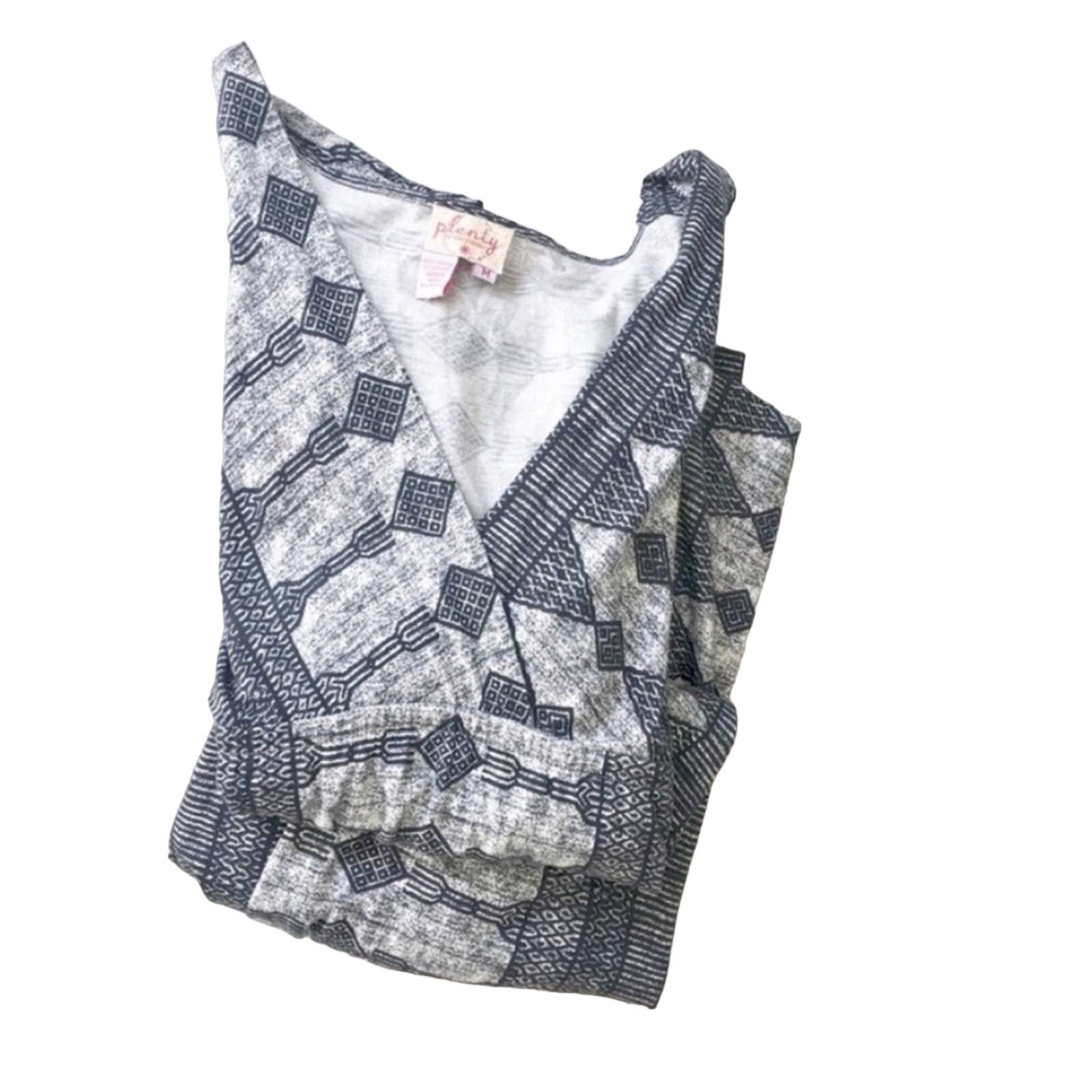 Anthropologie NEW ANTHROPOLOGIE Tracy Reese Tribal Grey Black White Dress Size M / US 6-8 / IT 42-44 - 7 Thumbnail