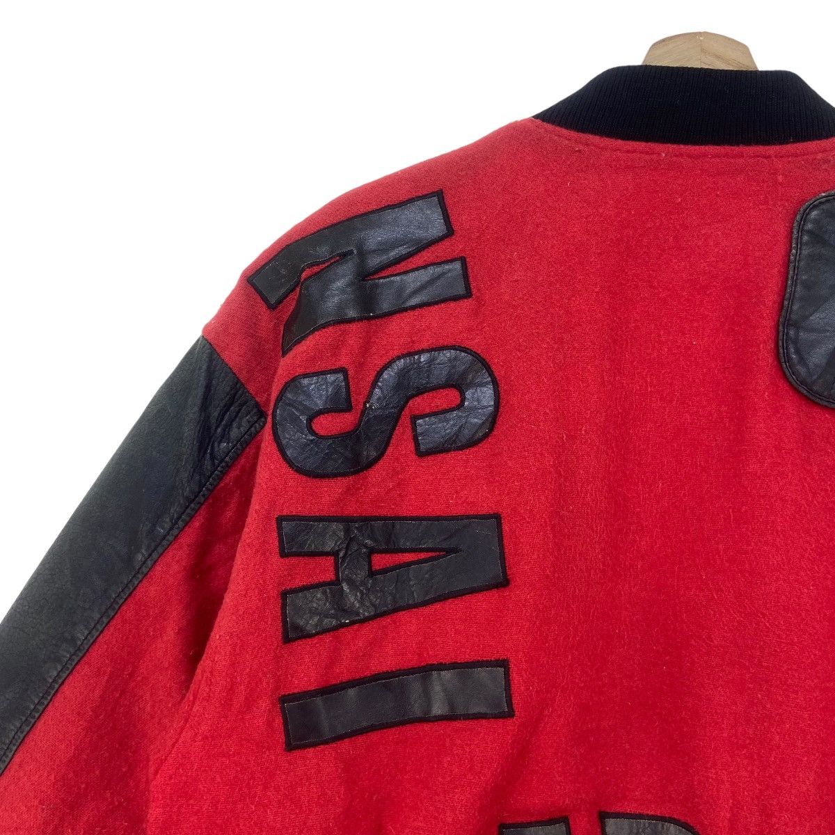 Kansai Yamamoto Vintage🔥80s Kansai Yamamoto Wool + Leather Bomber Varsity Size US S / EU 44-46 / 1 - 11 Thumbnail