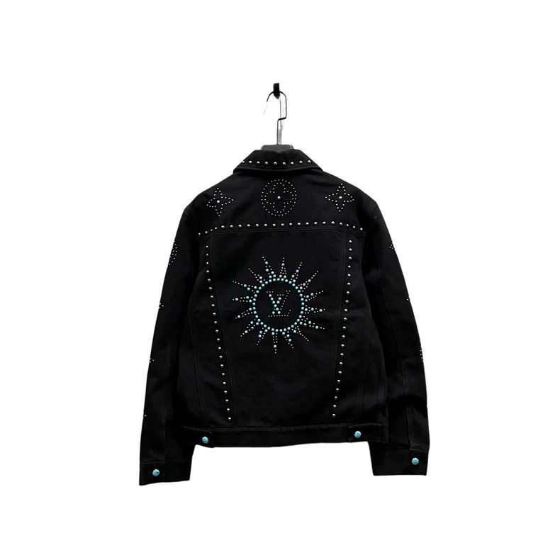 Louis Vuitton Louis Vuitton Turquoise studded embroidered denim jacket 25 Size US M / EU 48-50 / 2 - 2 Thumbnail