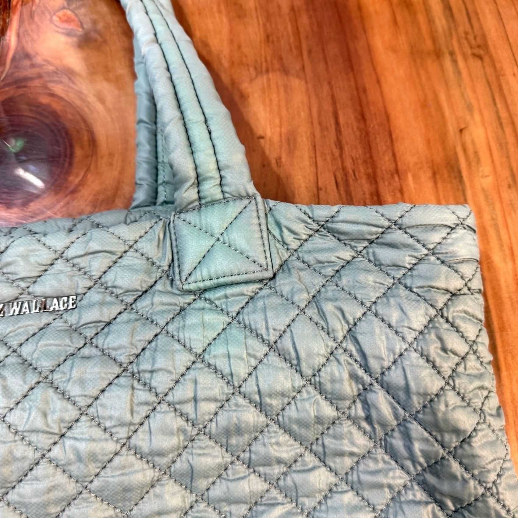 MZ Wallace VINTAGE MZ Wallace New York X Barre 3 Shoulder Bag Quilted Leather Purse Gray Brown Nylon Crossbody Women Medium Modern 90s Style Logo Size ONE SIZE - 3 Thumbnail