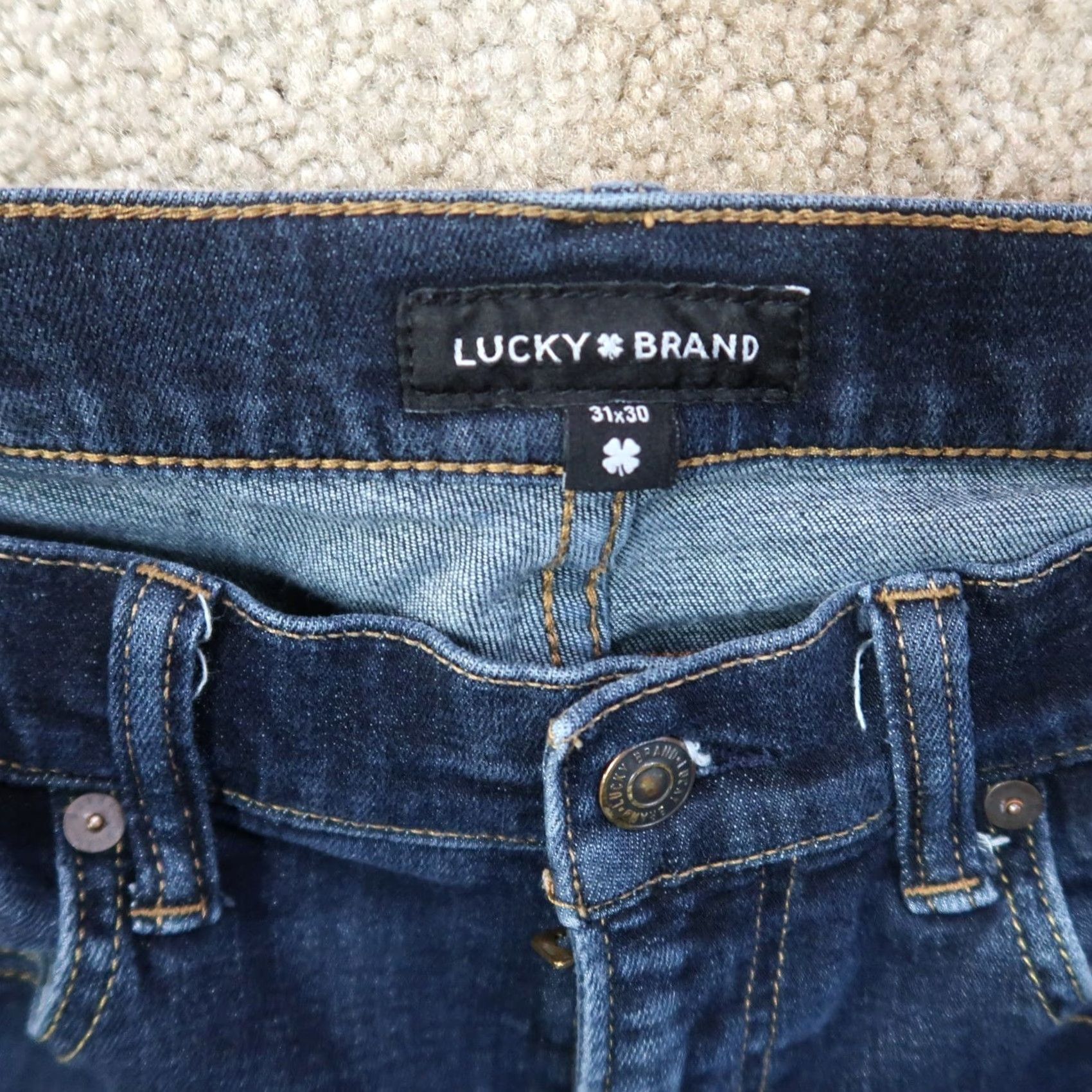 Lucky Brand Lucky Brand 110 Slim Straight Jeans Men's 31x30 Blue Denim Stretch Size US 31 - 3 Thumbnail