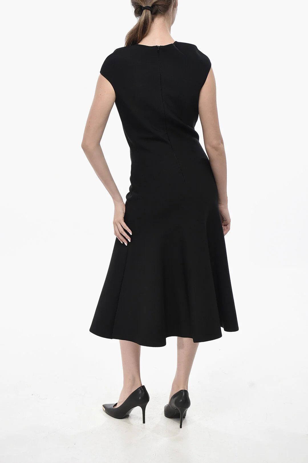 Alexander McQueen og1mm0426 Knit Dress in Black Size L / US 10 / IT 46 - 2 Thumbnail