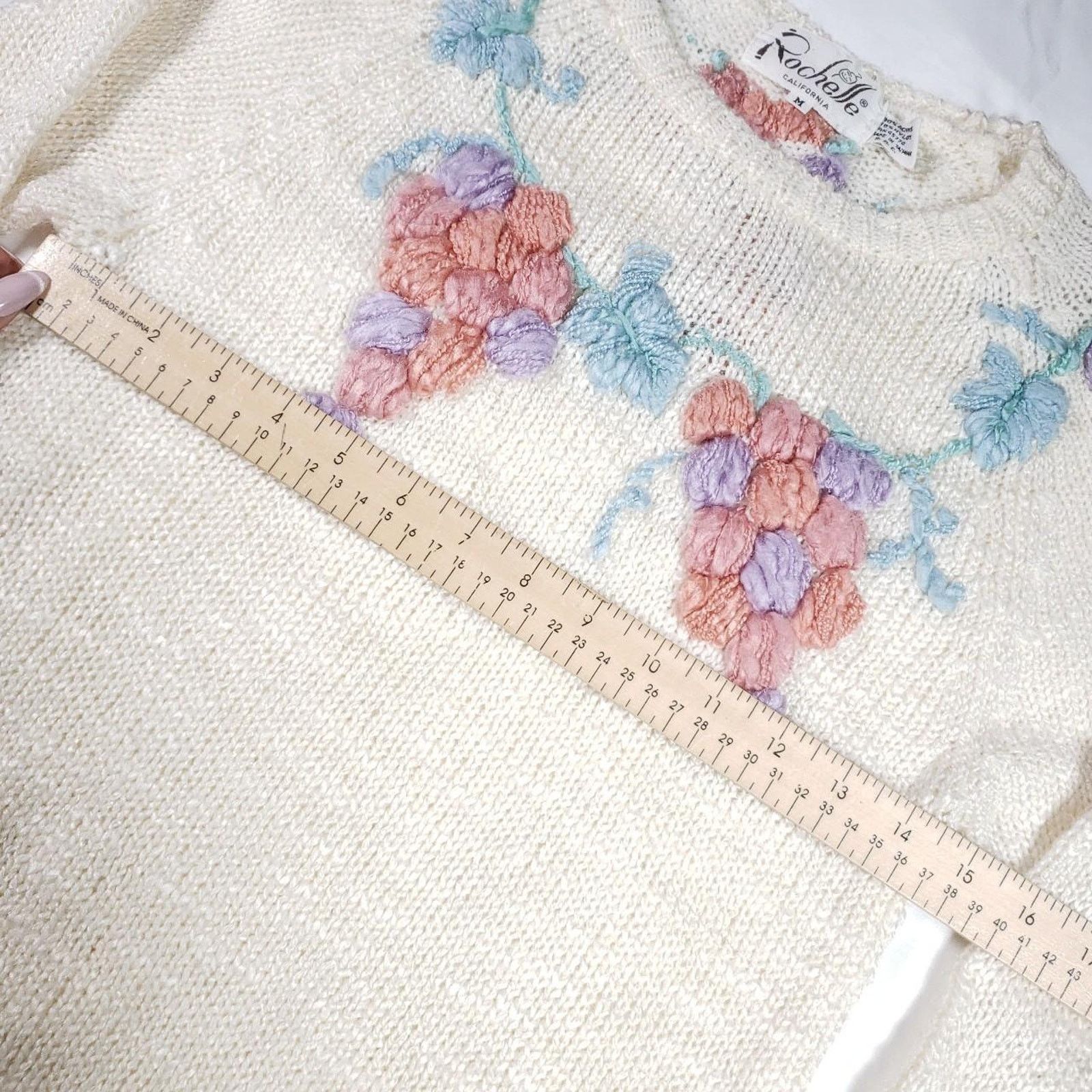 Vintage Vintage 70s Rochelle California Womens Knitted Sweater 3D Size M / US 6-8 / IT 42-44 - 7 Thumbnail