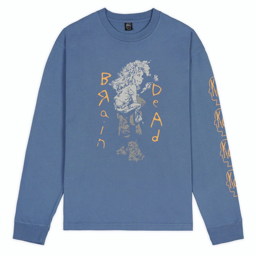 image of Band Tees x Brain Dead Korn Flower Pickers Long Sleeve T-Shirt - New in Blue, Men's (Size XS)