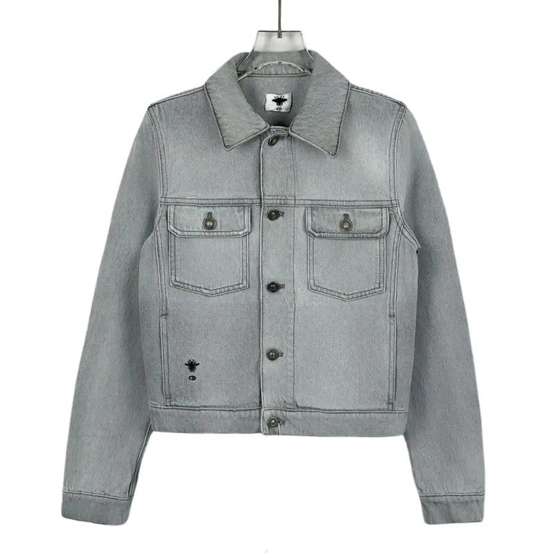 Dior Dior Women’s Gray White Cotton Jacket 0089 Size XXS / US 00 / IT 34 - 1 Thumbnail