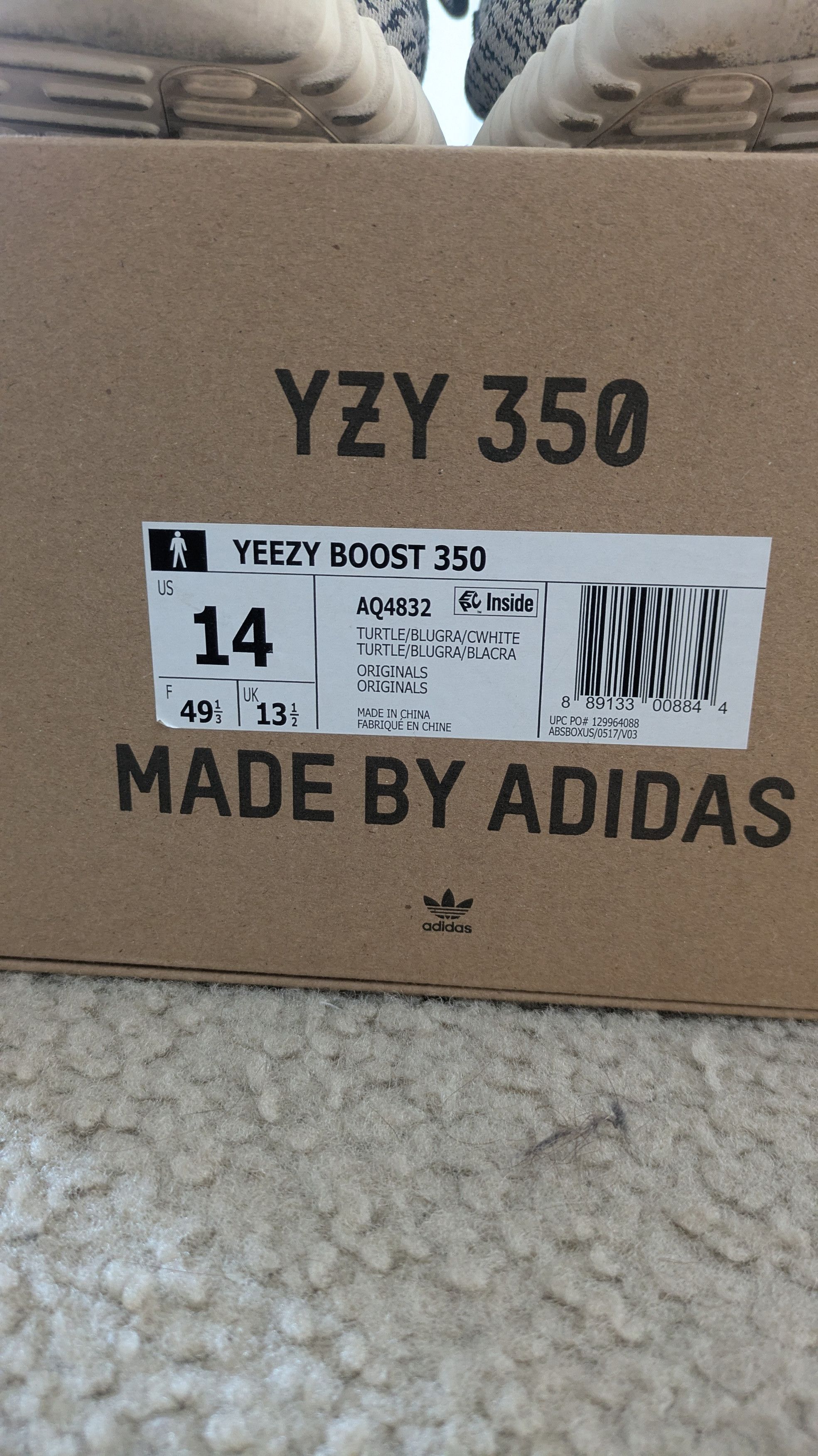 Adidas × Kanye West Yeezy Boost 350 'Turtle Dove' 2022 Size US 14 / EU 47 - 3 Thumbnail