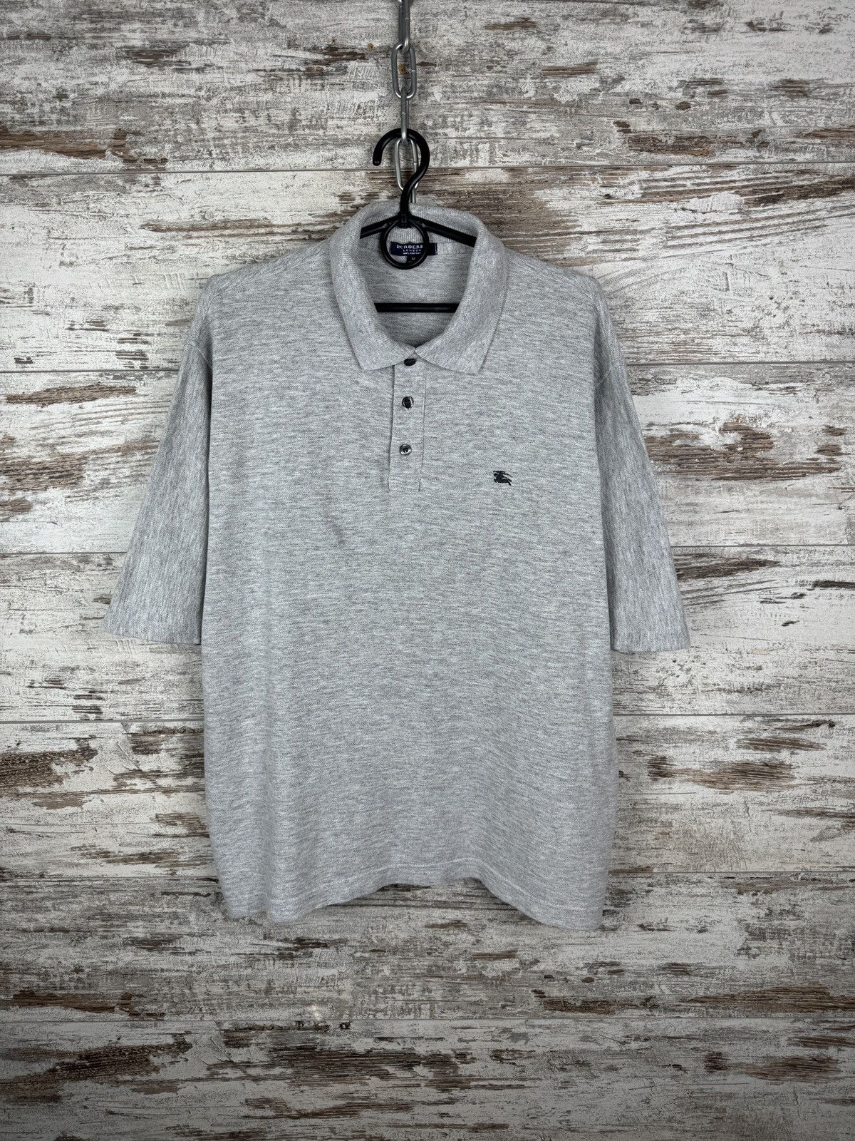 Burberry Mens Vintage Burberry Brit polos gray T-shirt rare tee Size US M / EU 48-50 / 2 - 1 Thumbnail