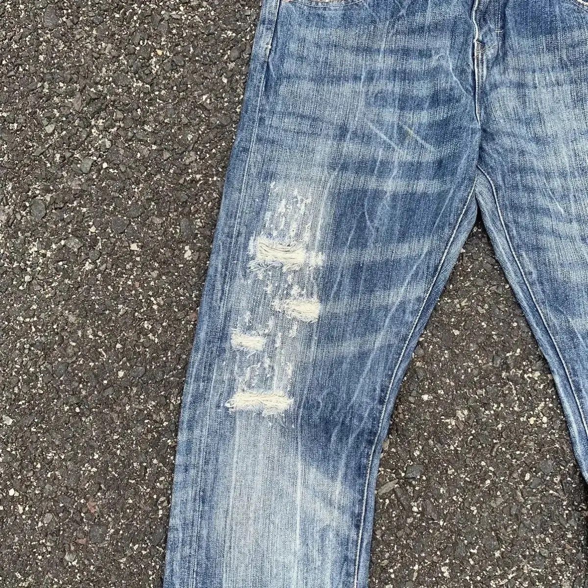 Japanese Brand Snuff Jeans W32 L33 Storm Fading Denim Pants Nice Design Size US 32 / EU 48 - 6 Thumbnail