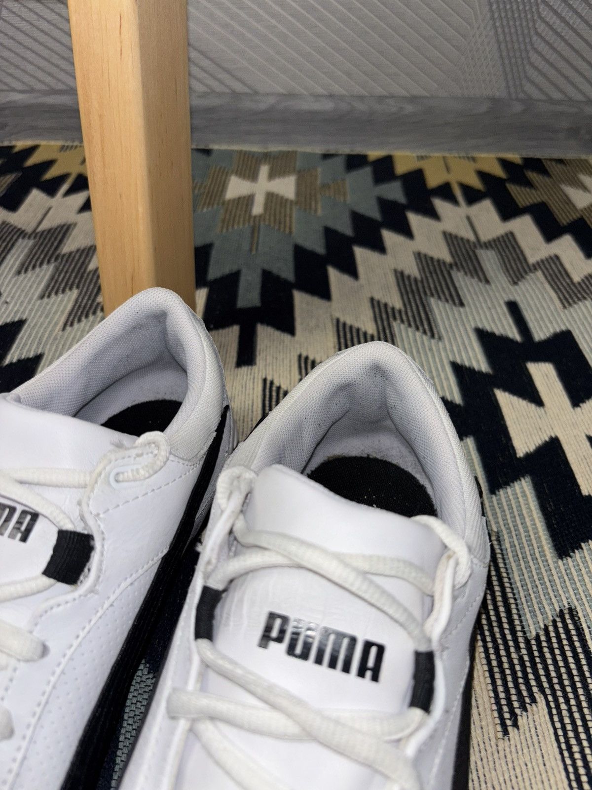 Puma Puma Speedcat leather shoes white and black Size US 10.5 / EU 43-44 - 3 Thumbnail