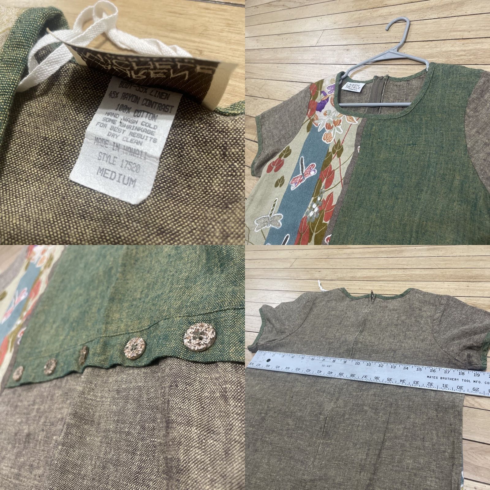 Vintage VINTAGE Lauren Michelle Hawaiian Maxi Dress Women M Linen Brown Abstract Lagen Size M / US 6-8 / IT 42-44 - 8 Thumbnail