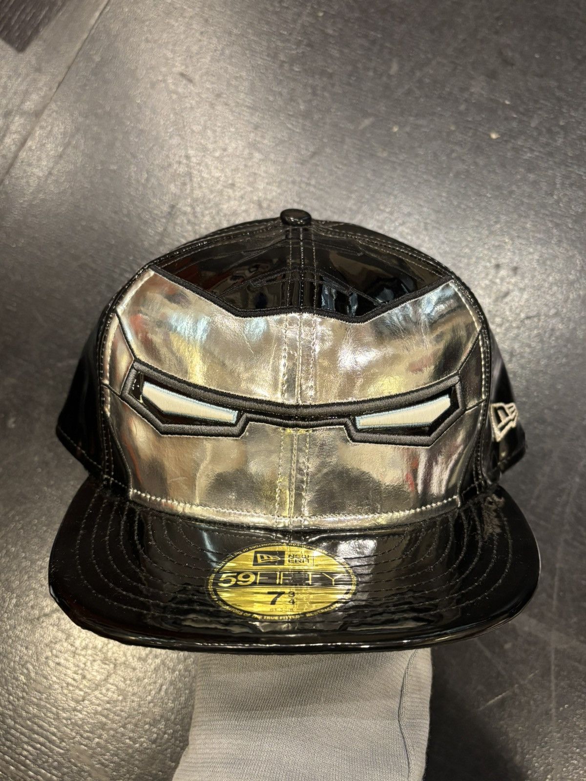 New Era New Era War Machine Iron Man Patent Leather Hat Size ONE SIZE - 1 Thumbnail