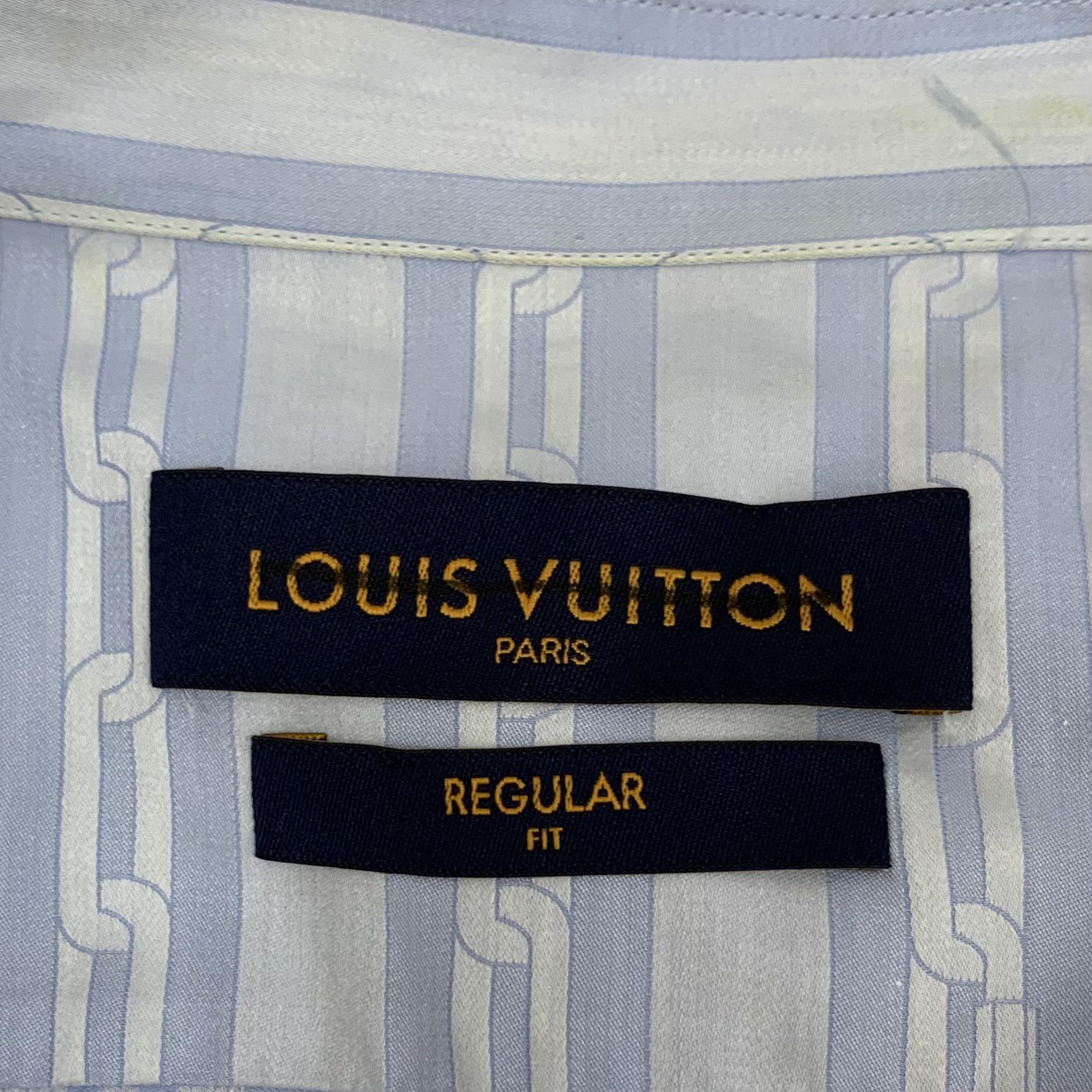 Louis Vuitton Louis Vuitton Stripe Shirt Light Blue (M) Size M / US 6-8 / IT 42-44 - 3 Thumbnail