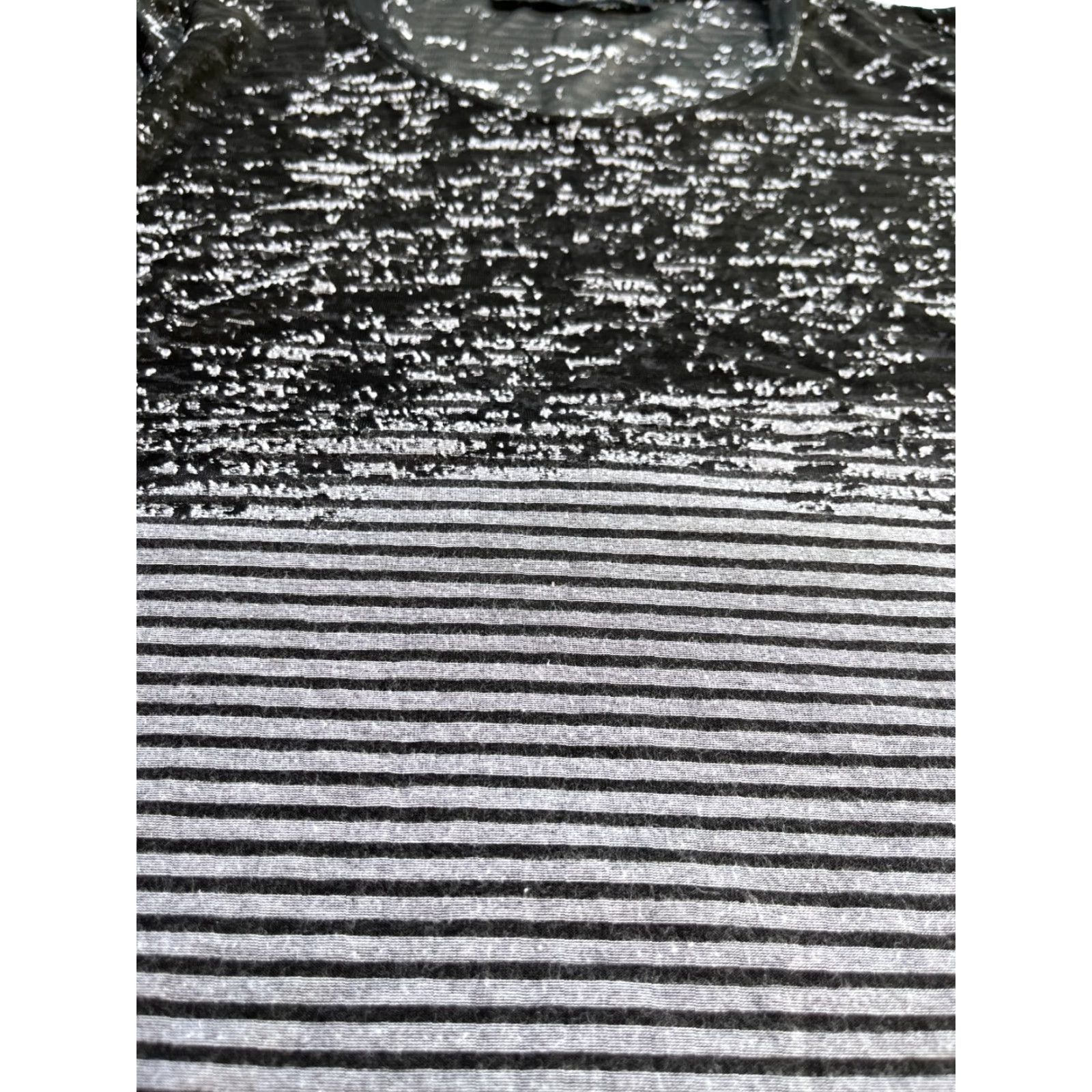 Allsaints AllSaints Women's Zane Rok Tee Striped Short Sleeve Crew Neck Pullover Cotton Blend Gray Sz S Made in Portugal Size S / US 4 / IT 40 - 5 Thumbnail