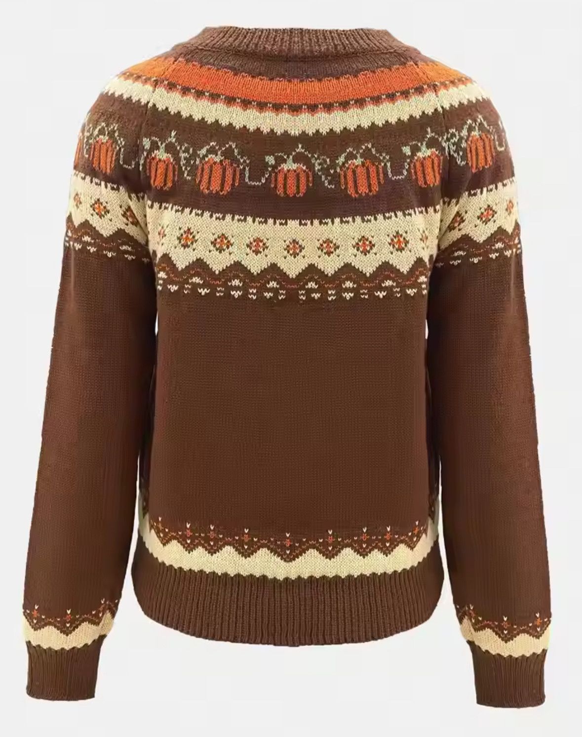 Other Retro Halloween Pumpkin Wool Sweater Jacquard Sweatshirt Size S / US 4 / IT 40 - 2 Thumbnail