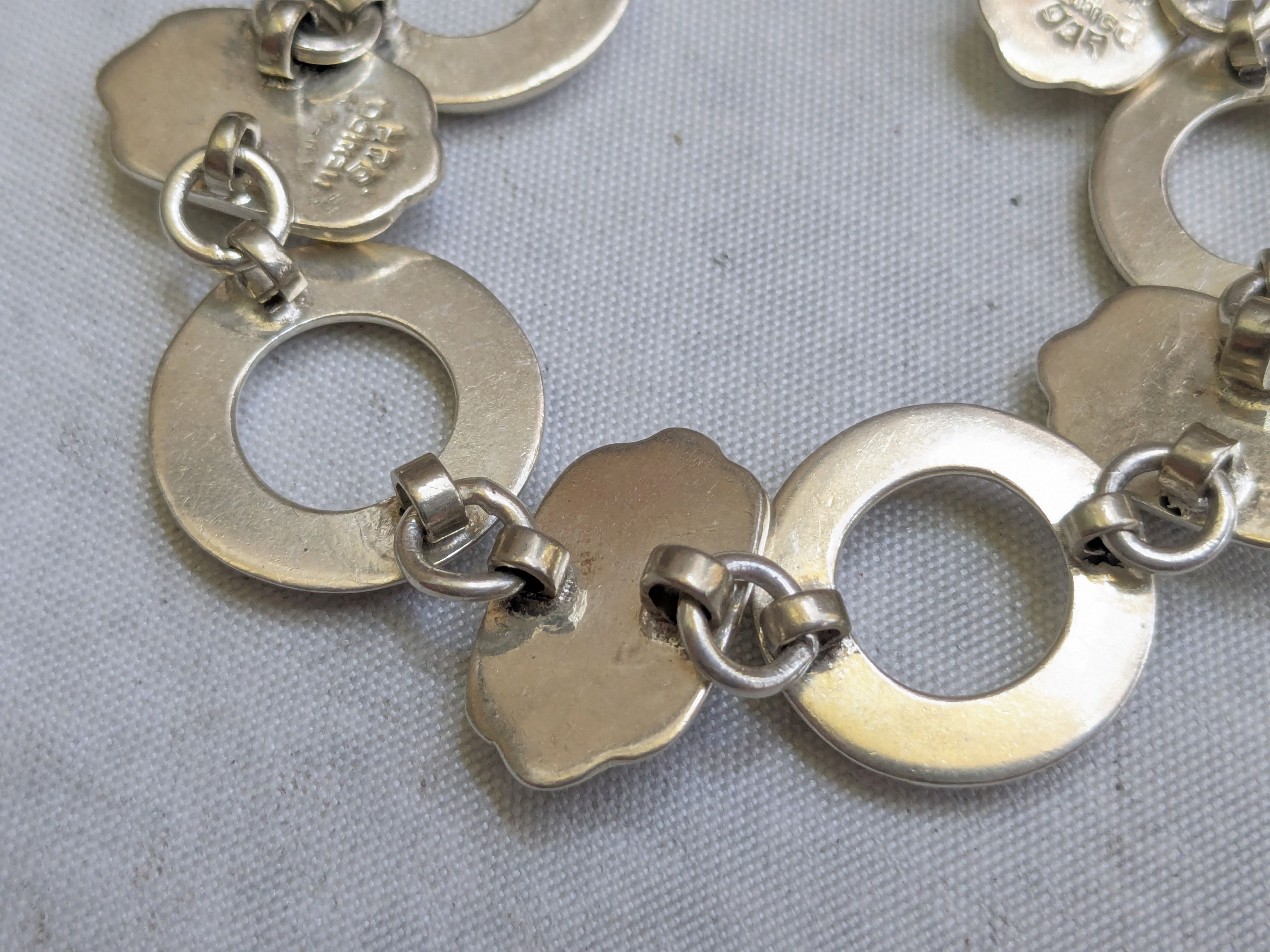 Vintage Vintage Sterling Silver Bracelet Taxco 6.75" Hollow Mexico Size ONE SIZE - 13 Thumbnail