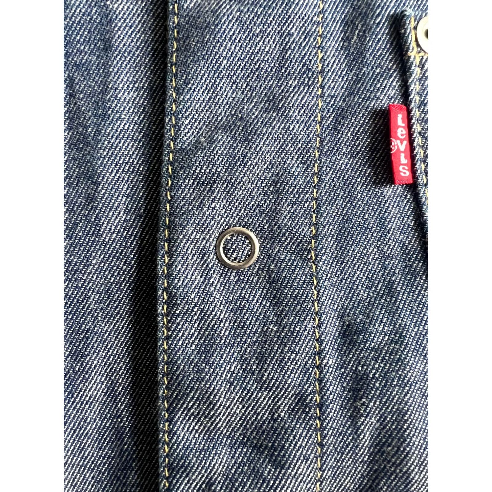 Levi's VINTAGE Levi's Engineered Shirt Mens L Denim Blue 2000 Y2K Twisted Line Twist Engineered Pocket Front Riveted X-Large Size US L / EU 52-54 / 3 - 6 Thumbnail