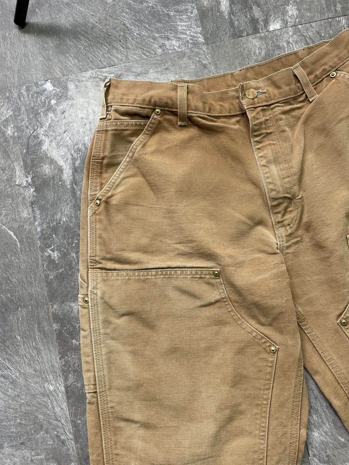 Carhartt Vintage Baggy Carhartt Double Knee Faded Tan Dirty Carpenter Size US 34 / EU 50 - 8 Thumbnail
