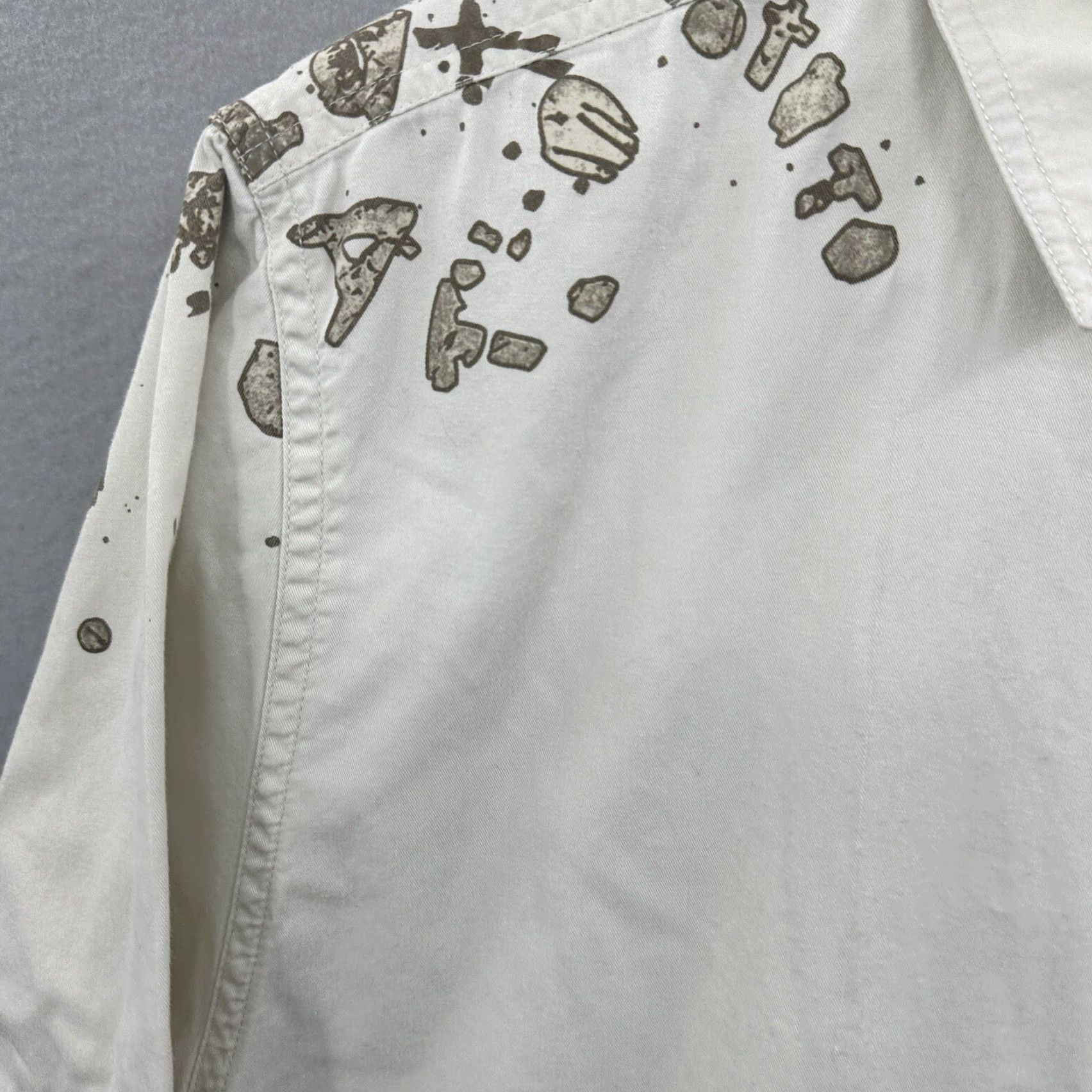 Harley Davidson Harley-Davidson Shirt Men Small Collar Short Sleeve Button Up Logo Biker Motorcycle Ivory Size US S / EU 44-46 / 1 - 6 Thumbnail