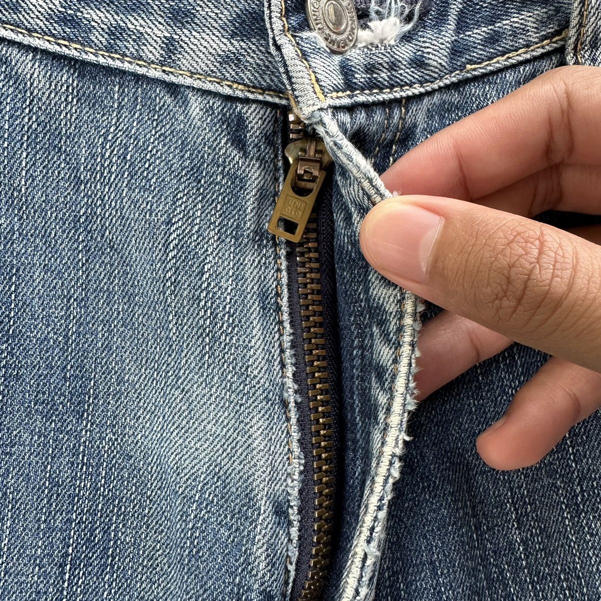 Japanese Brand Vintage Japanese Distressed Faded Denim Jean Pant W33 Size US 33 - 6 Thumbnail