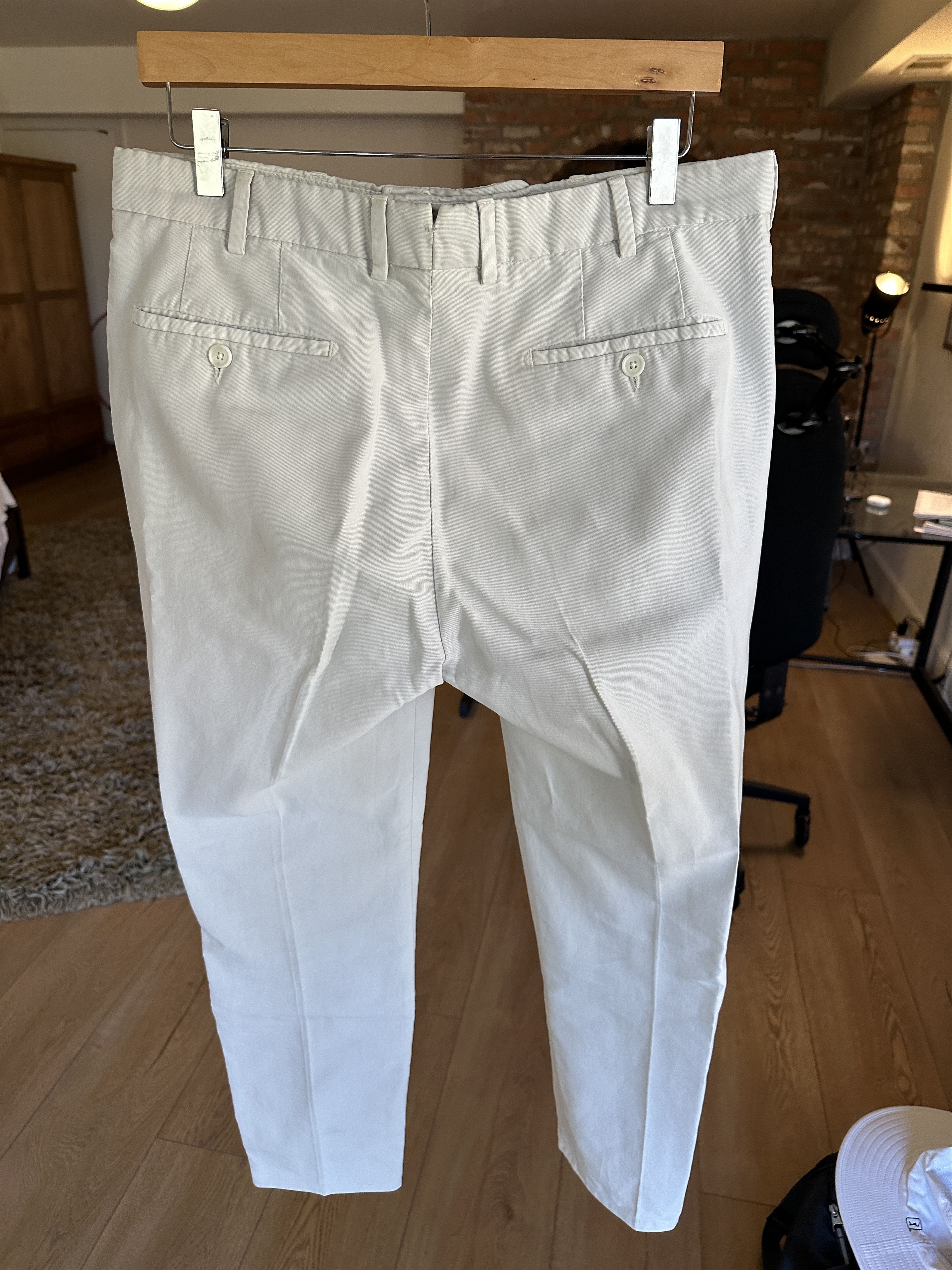 Ermenegildo Zegna Ermenegildo Zegna Men’s Cotton Khaki Pants — 33x30 Size US 33 - 2 Thumbnail
