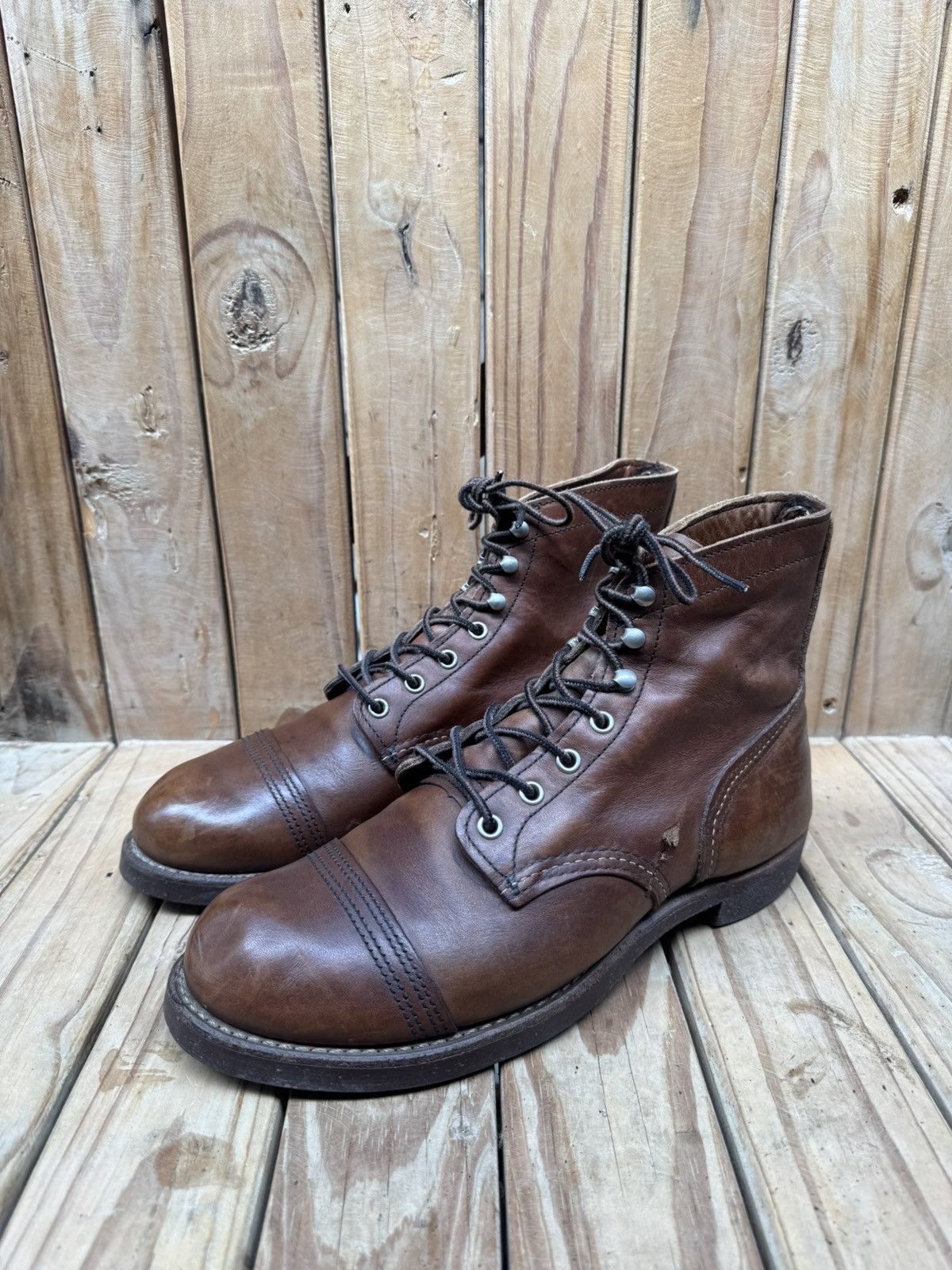 Red Wing Red Wing 8111 iron ranger Brown leather Boots UK 7.5 D Size US 8.5 / EU 41-42 - 1 Thumbnail