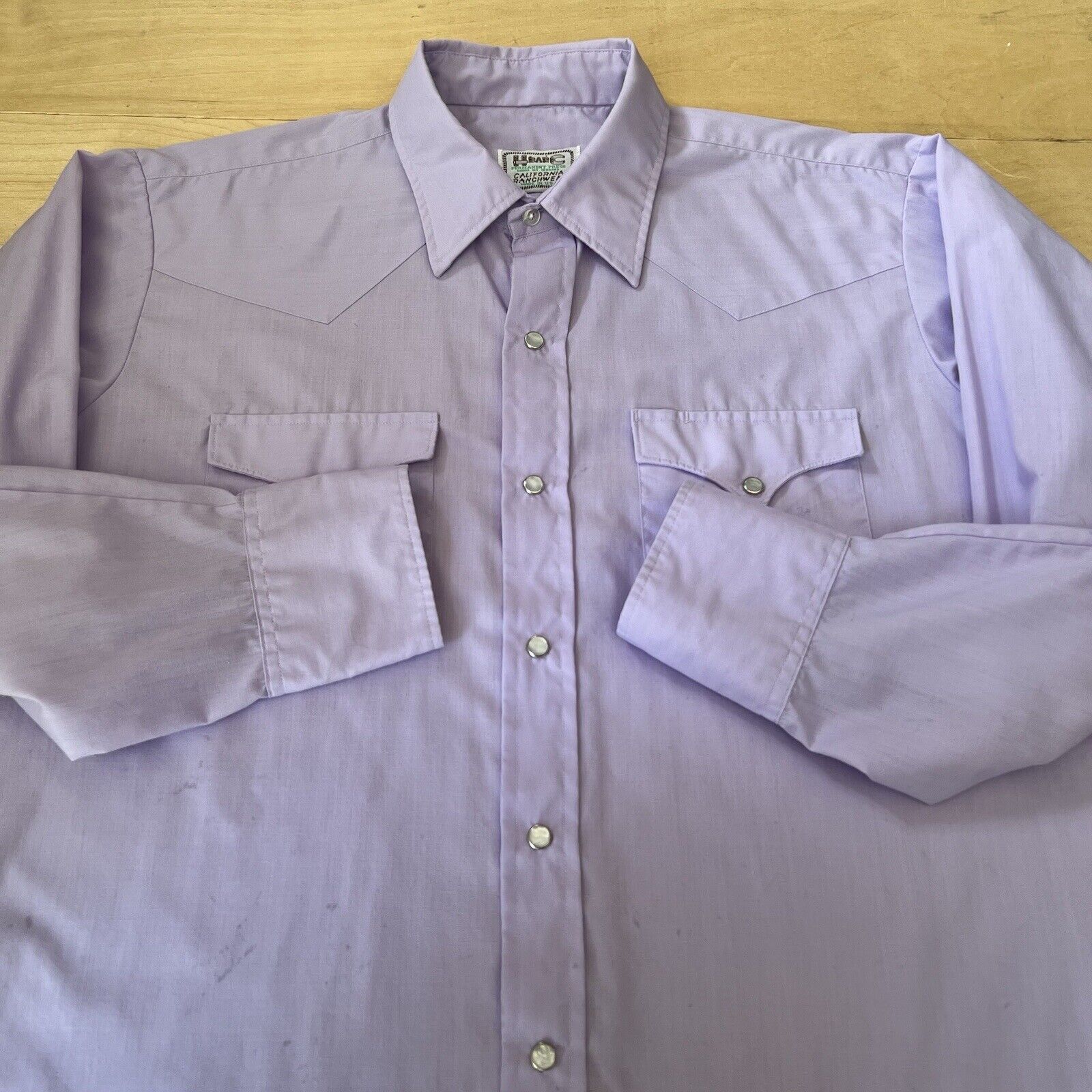 Vintage Vintage H Bar C Pearl Snap Shirt 16.5 Purple Western Wear Size US XXL / EU 58 / 5 - 3 Thumbnail