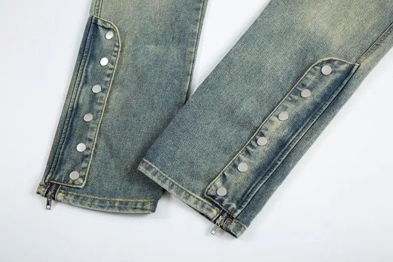 Japanese Brand × Vintage Distressed relaxed jeans side button Size US 30 / EU 46 - 17 Thumbnail