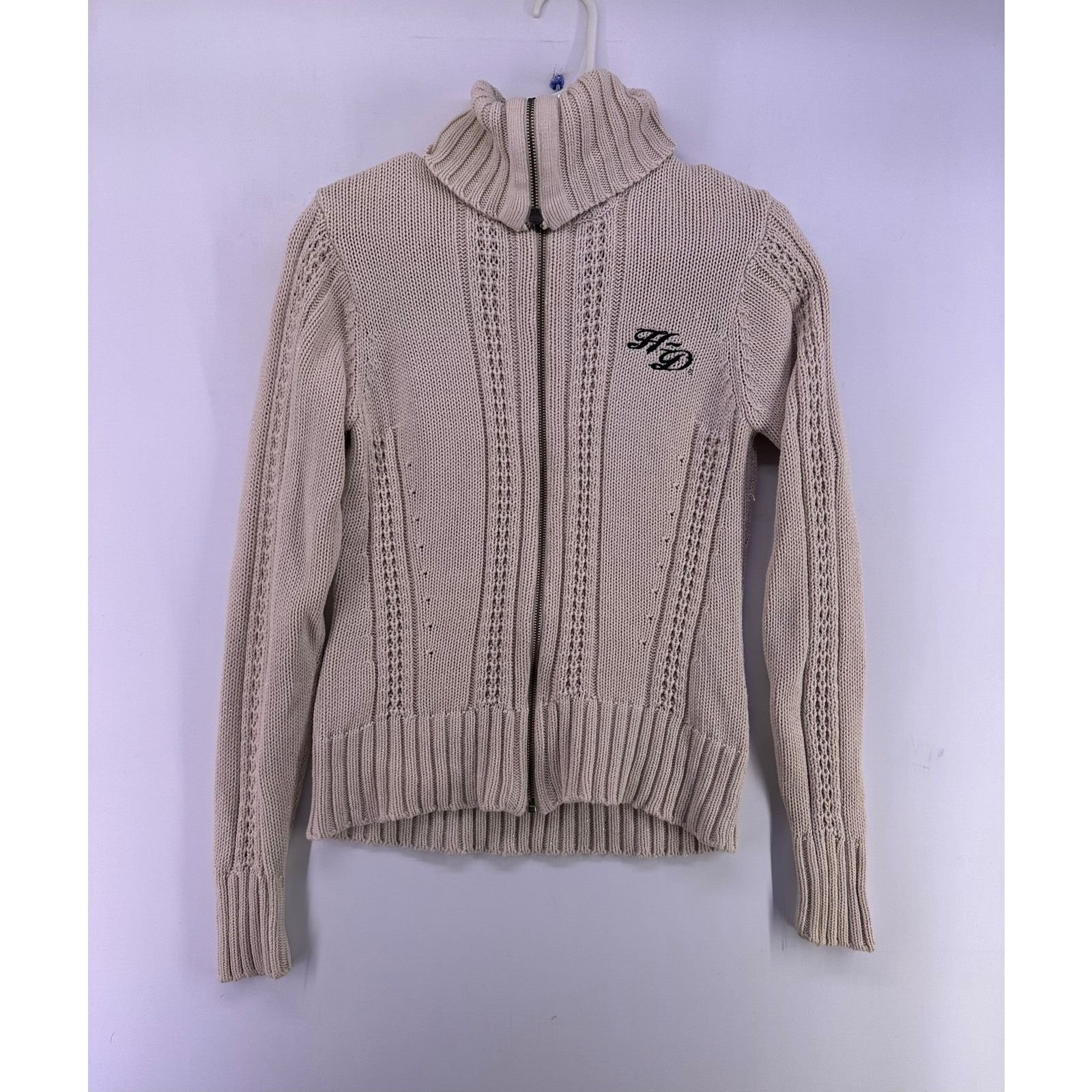 Harley Davidson Harley Davidson Shawl Neck Sweater Biker Size M Off White Size M / US 6-8 / IT 42-44 - 1 Thumbnail